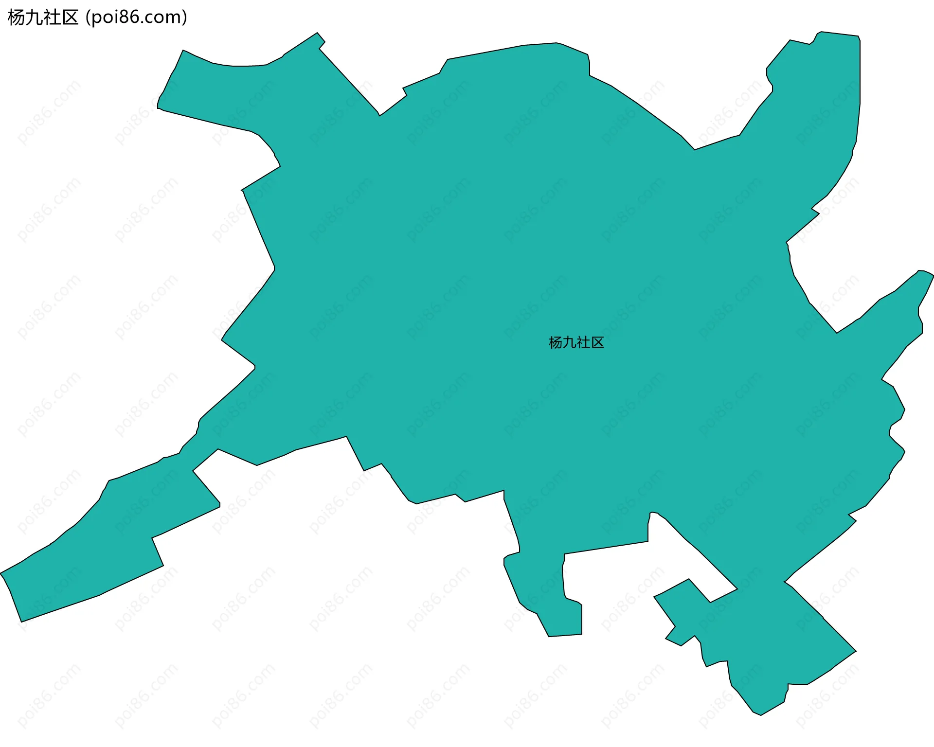 杨九社区边界地图