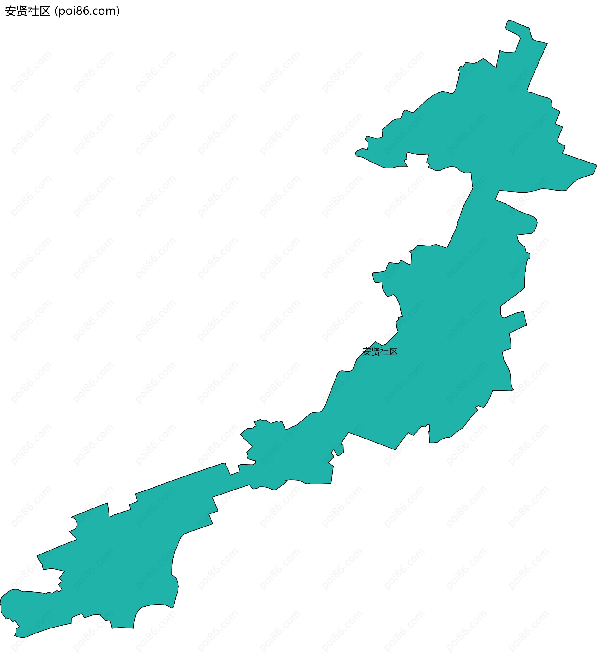 安贤社区边界地图