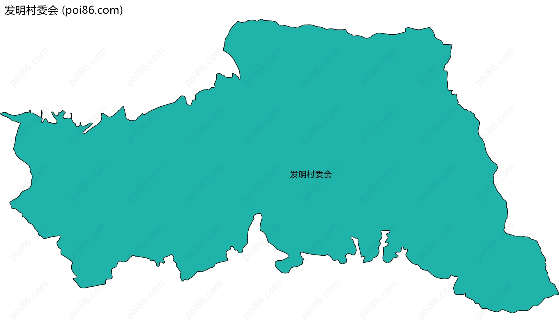 发明村委会边界地图
