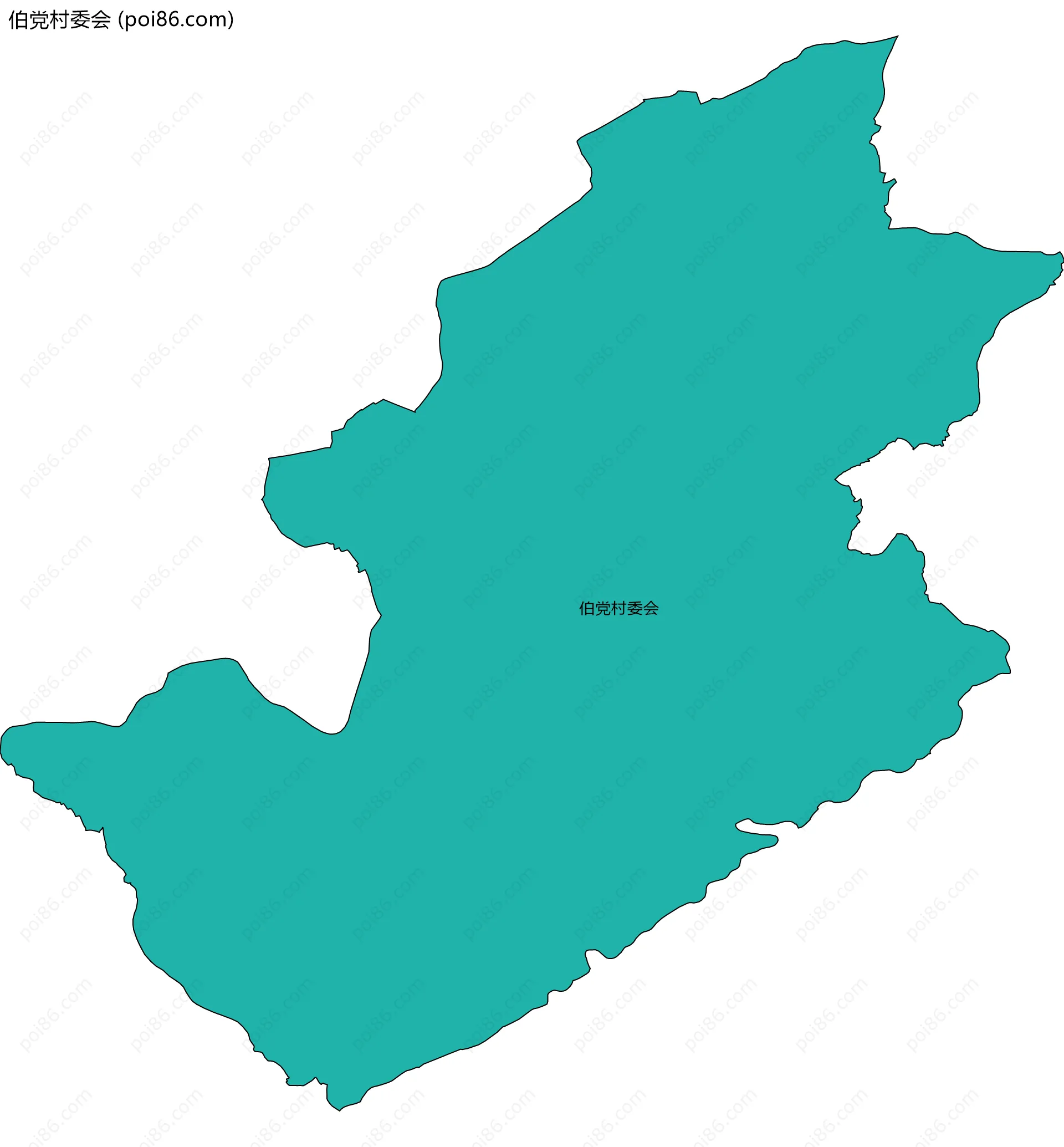 伯党村委会边界地图