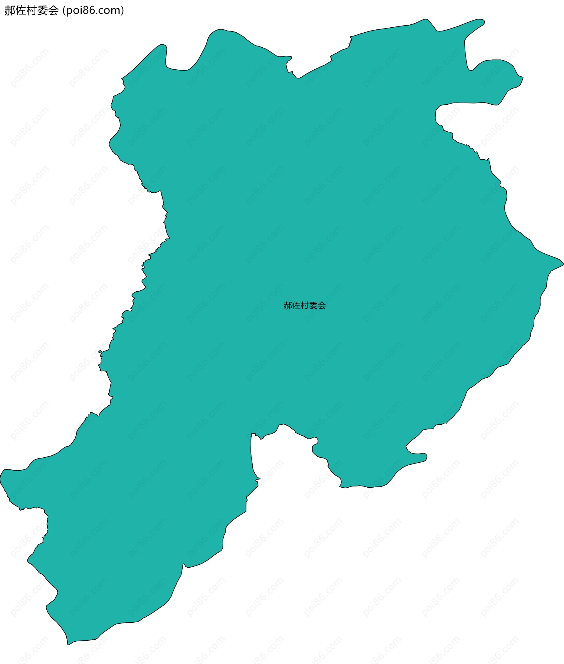 郝佐村委会边界地图