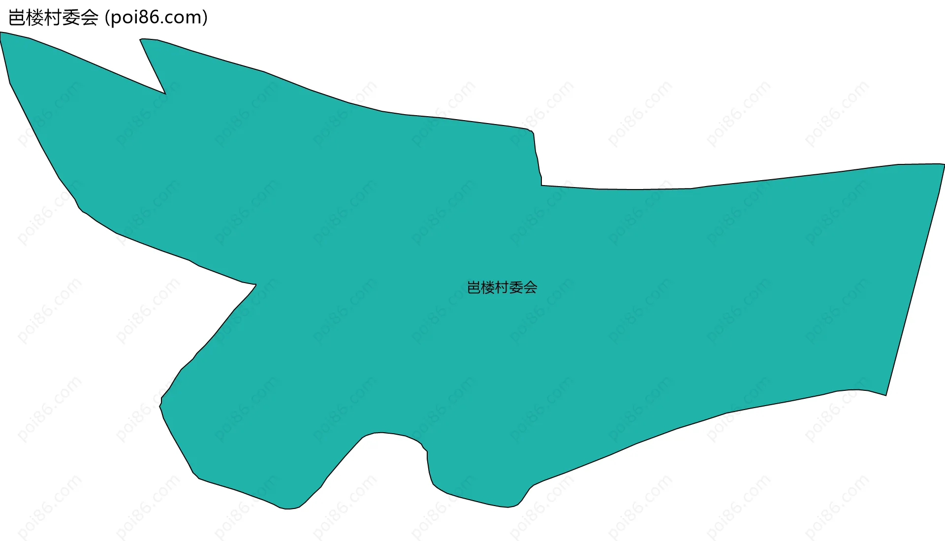 岜楼村委会边界地图