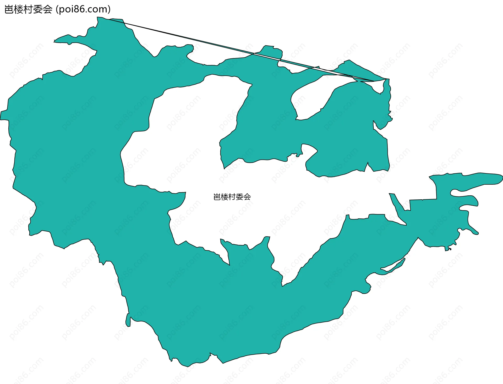 岜楼村委会边界地图