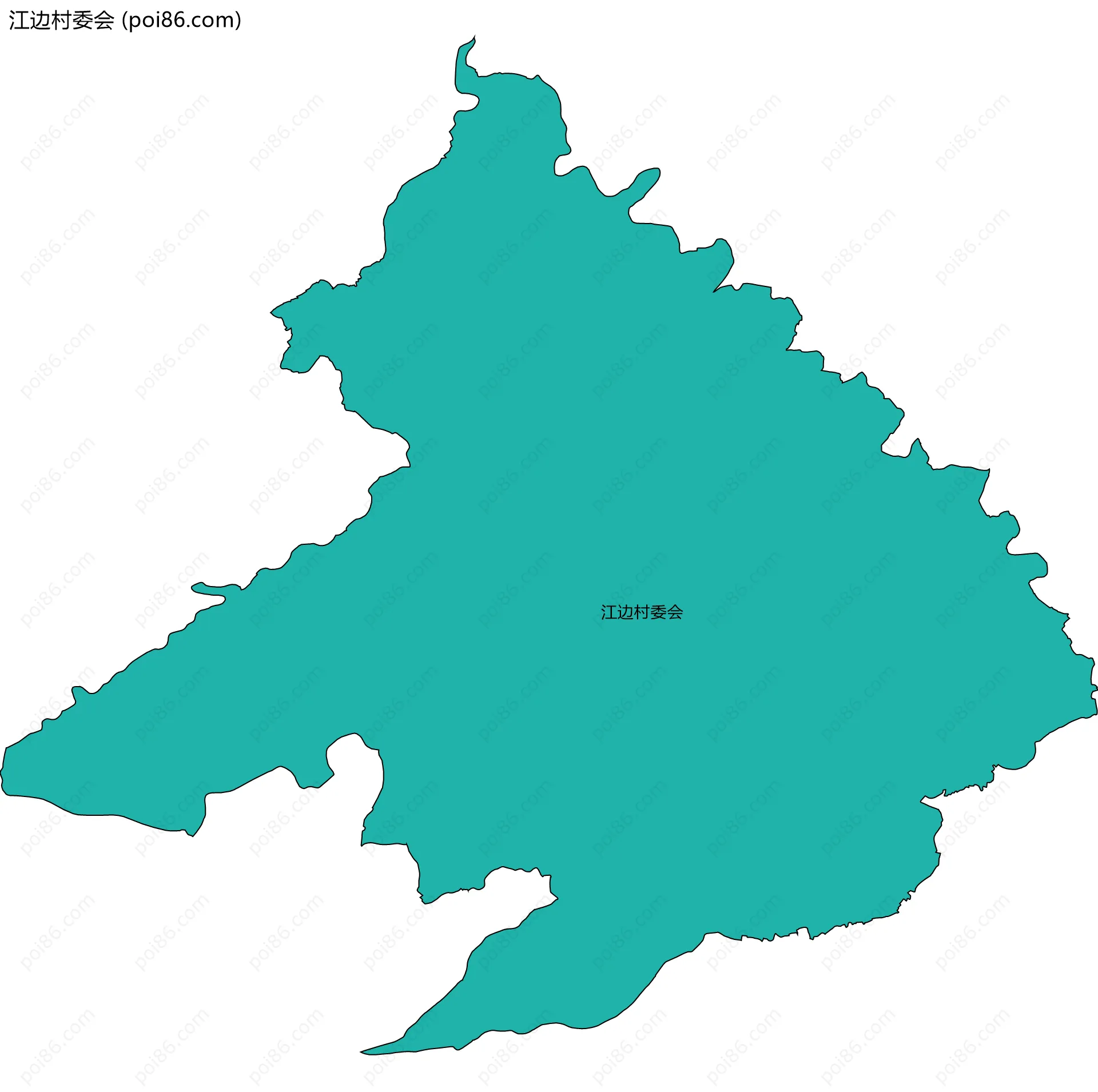 江边村委会边界地图