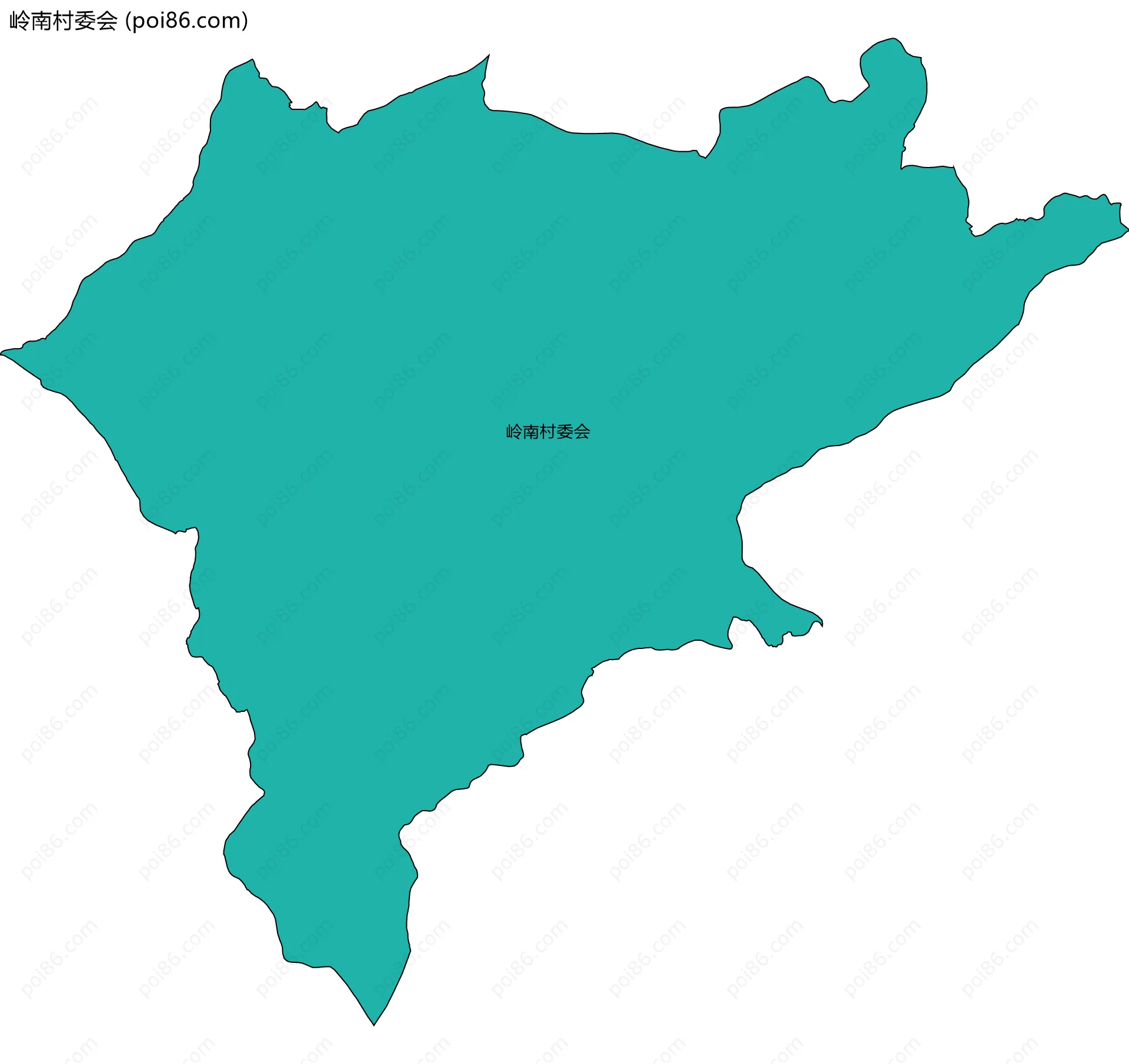 岭南村委会边界地图