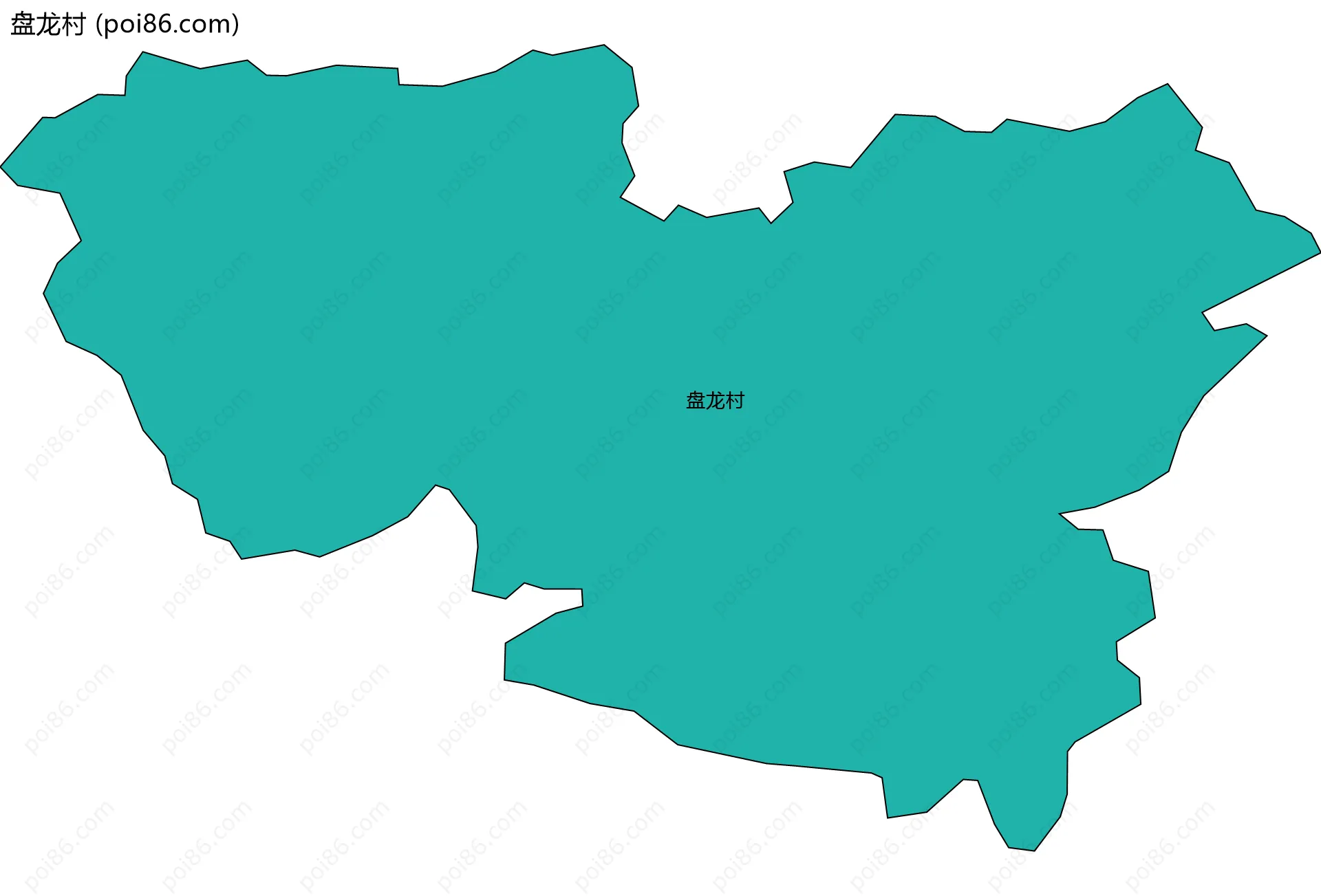 盘龙村边界地图