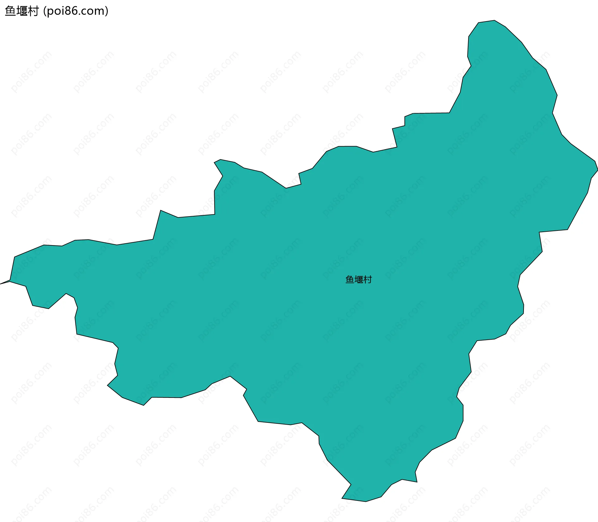 鱼堰村边界地图