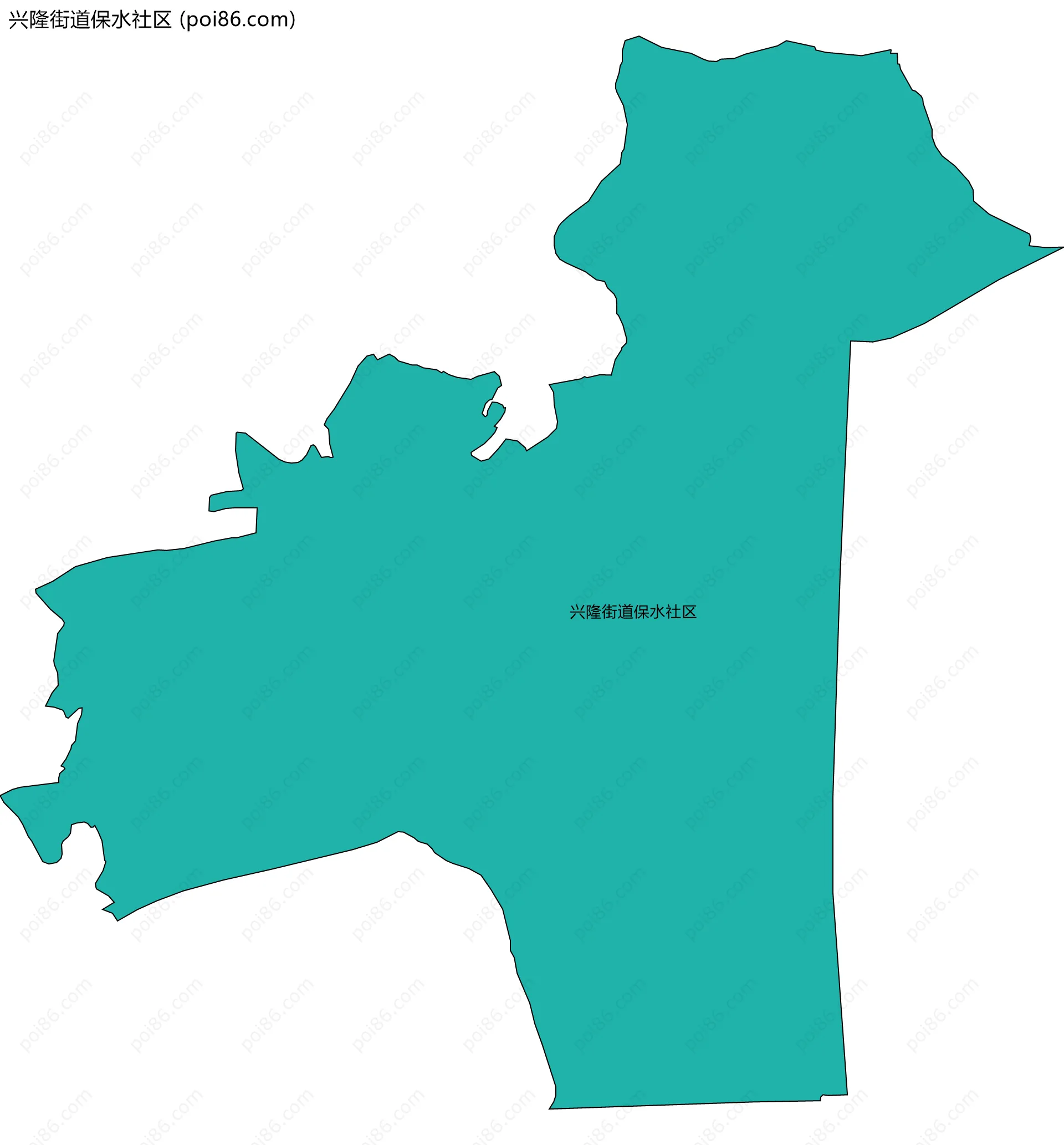 兴隆街道保水社区边界地图