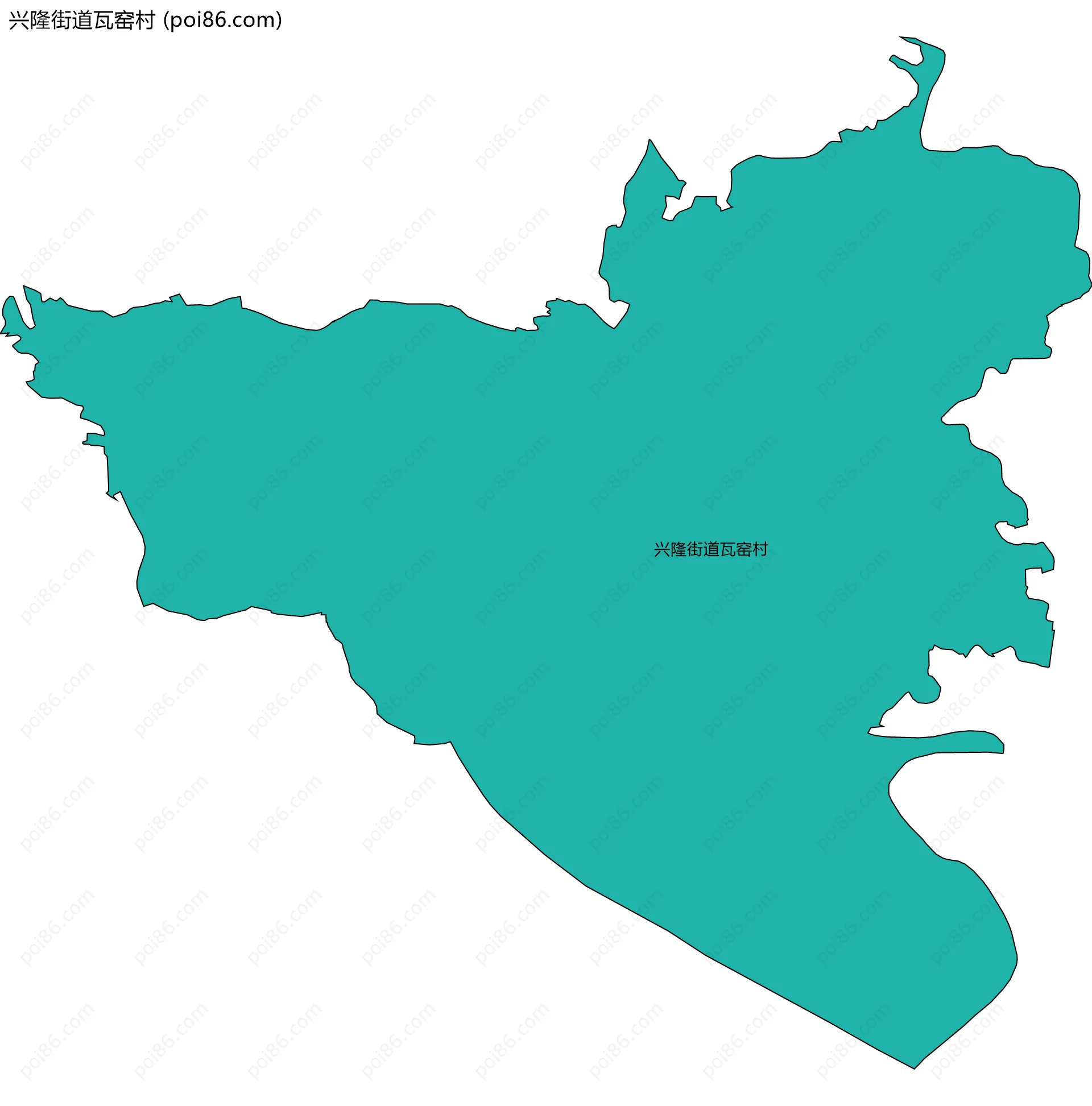 兴隆街道瓦窑村边界地图