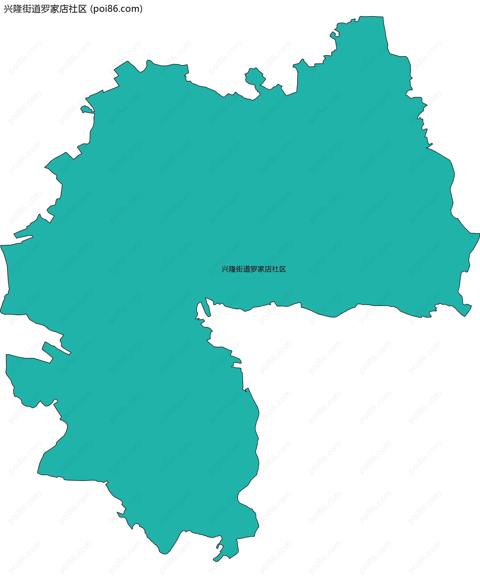 兴隆街道罗家店社区边界地图