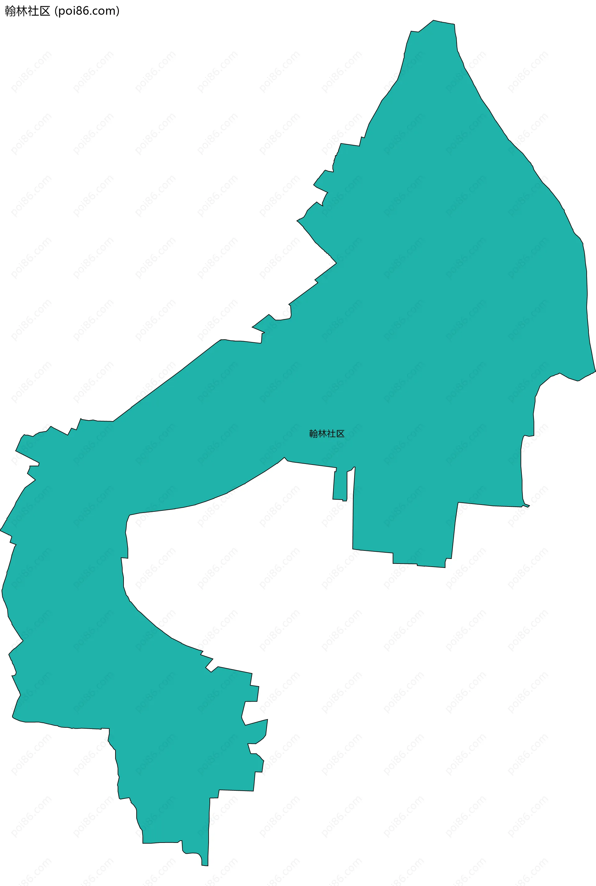 翰林社区边界地图