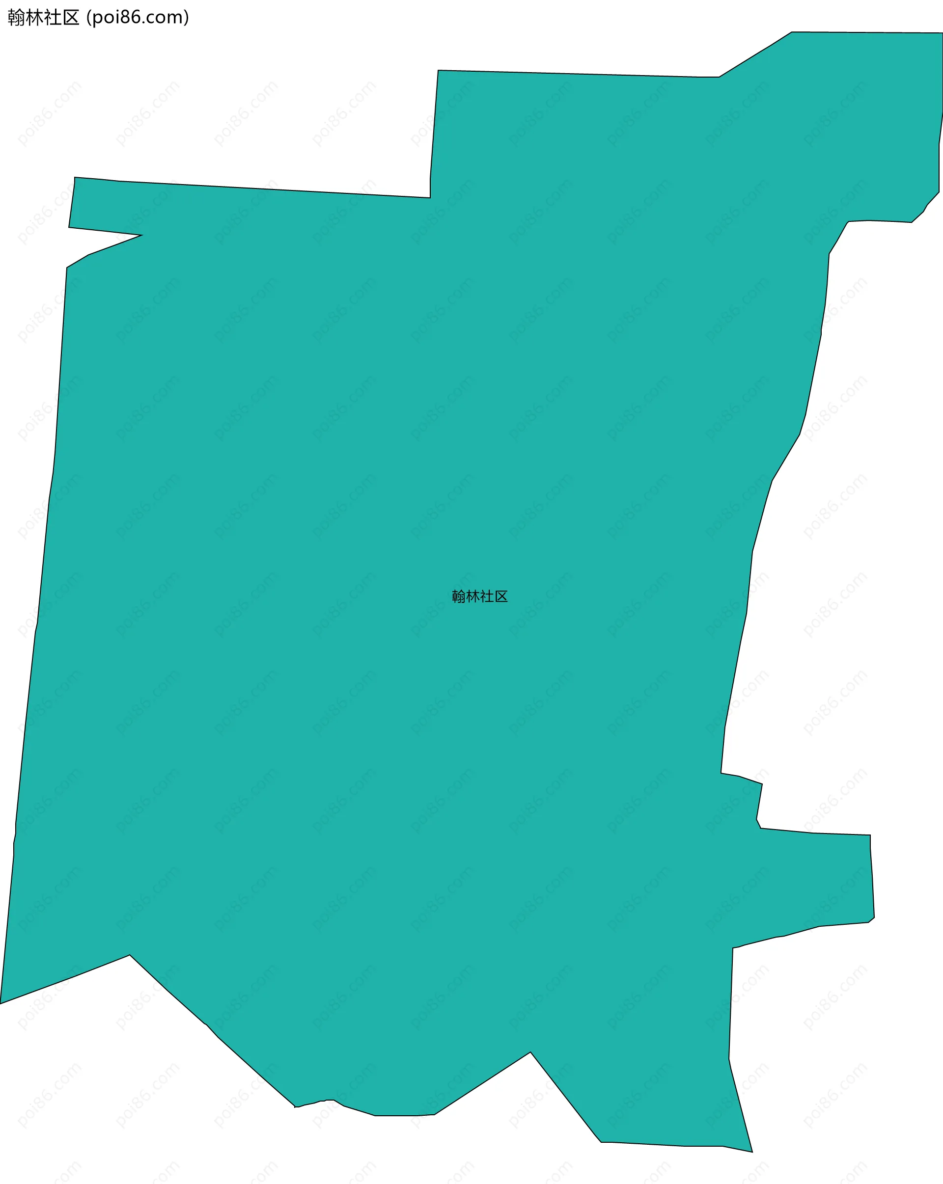翰林社区边界地图