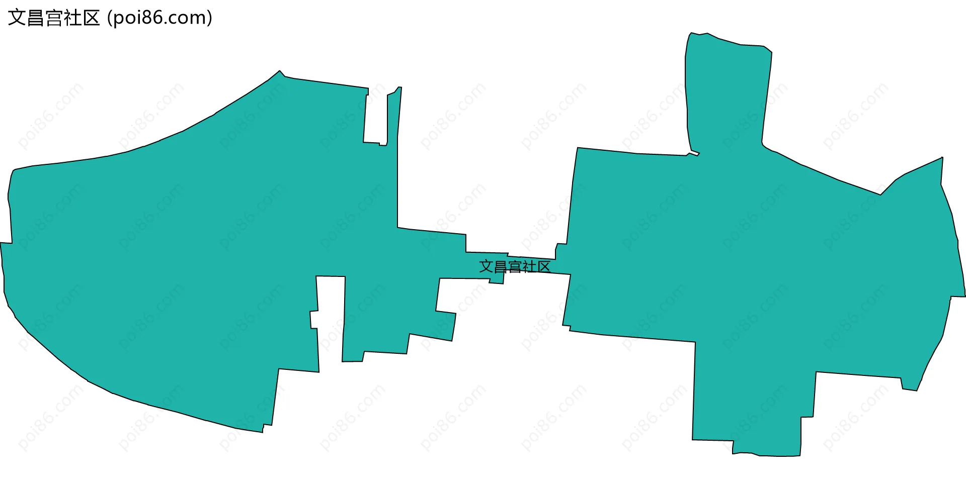 文昌宫社区边界地图