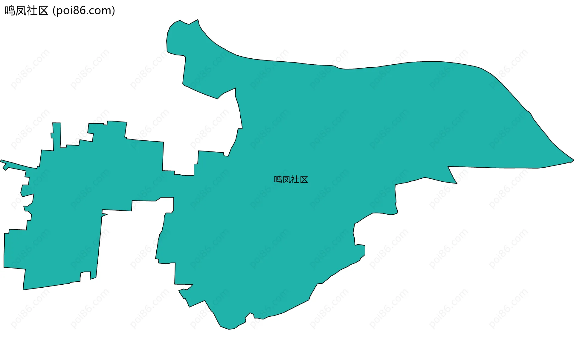 鸣凤社区边界地图
