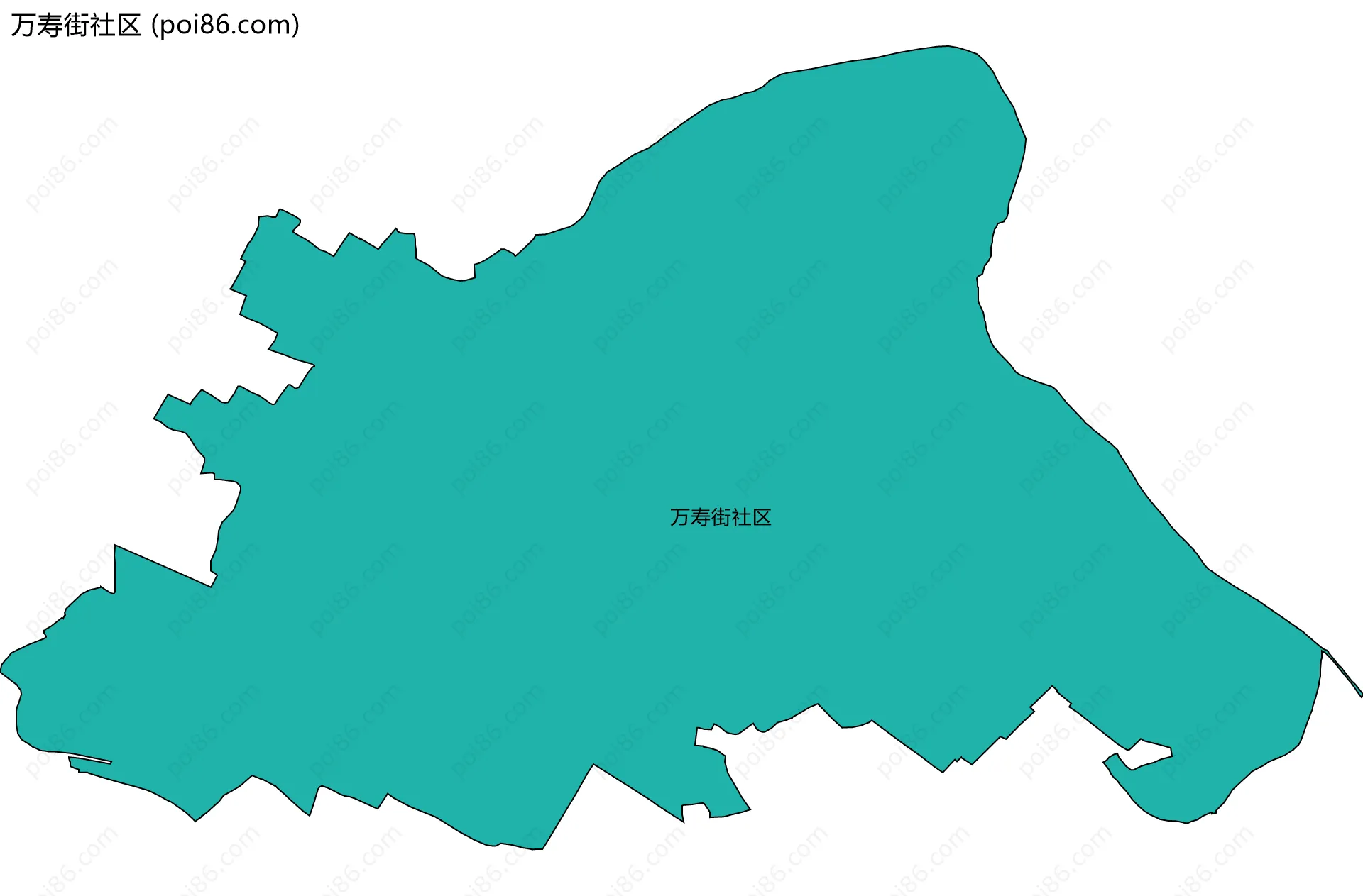 万寿街社区边界地图