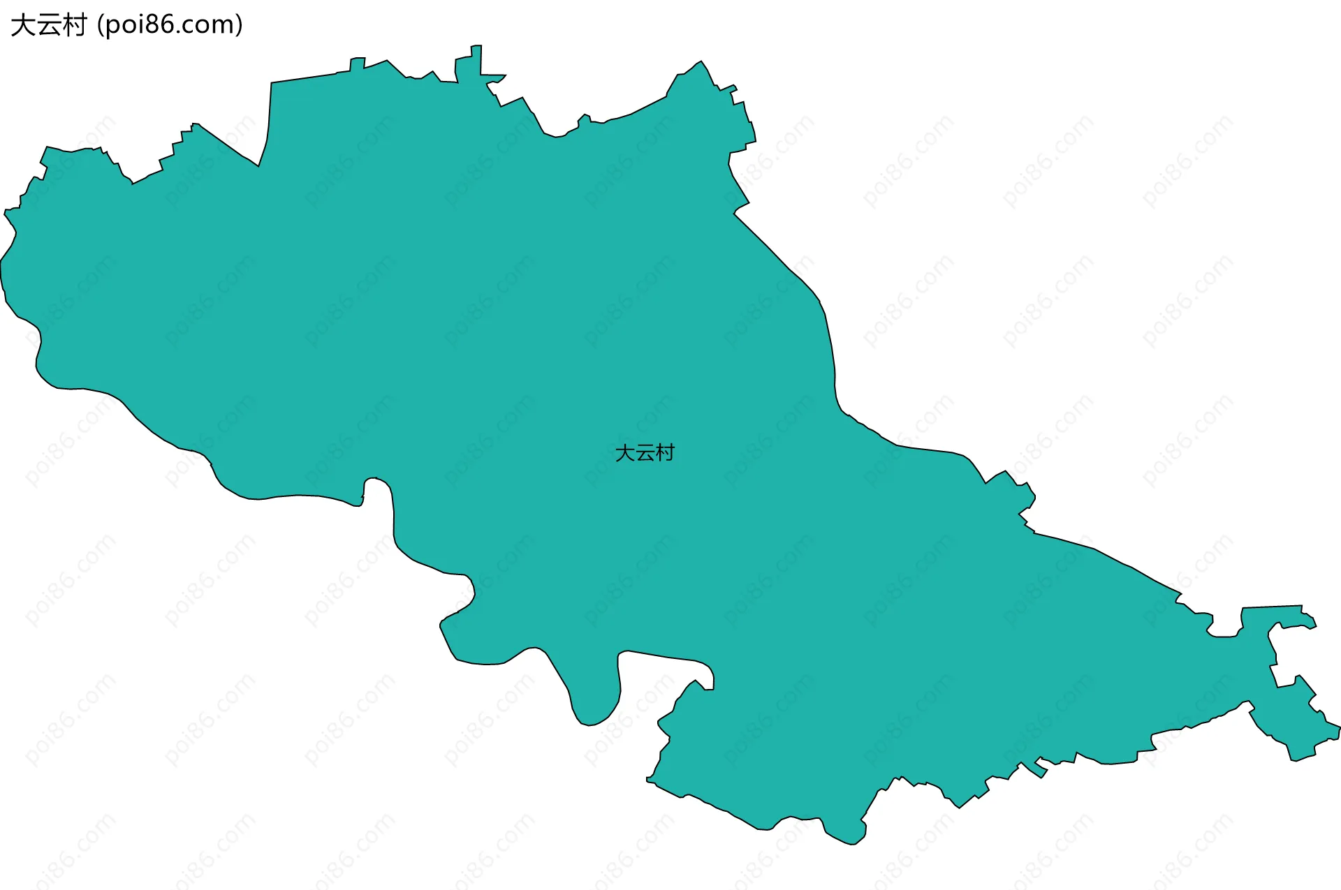 大云村边界地图