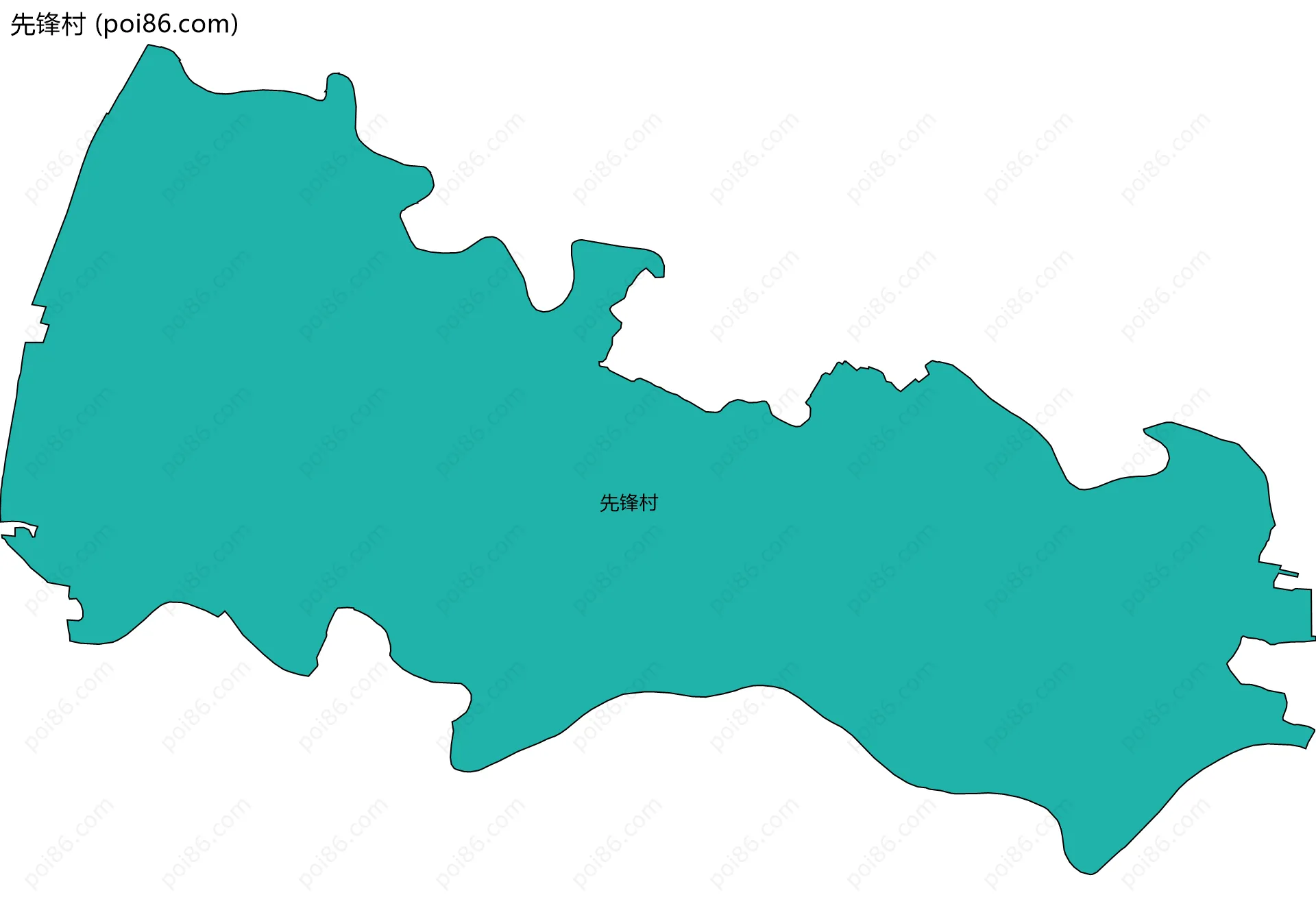 先锋村边界地图