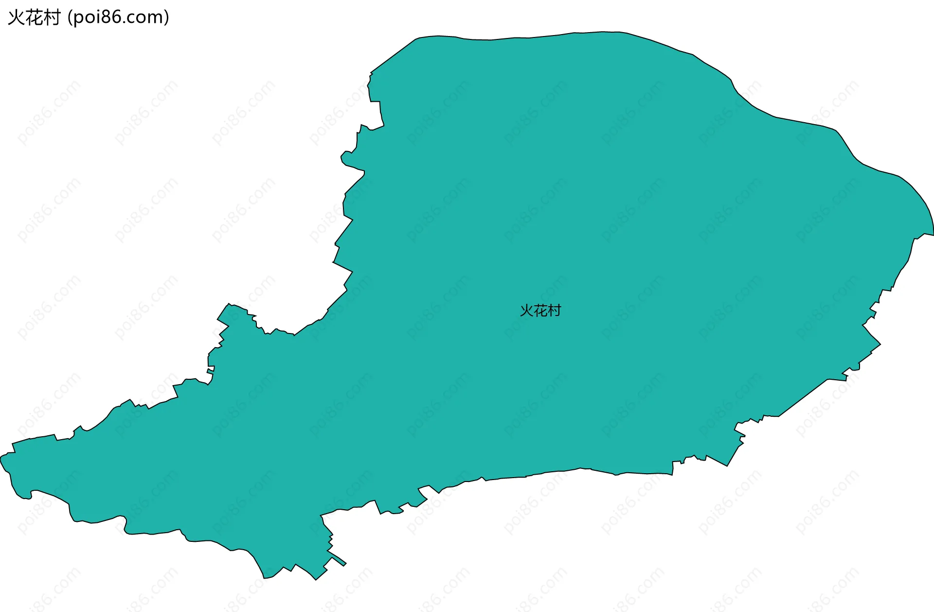 火花村边界地图