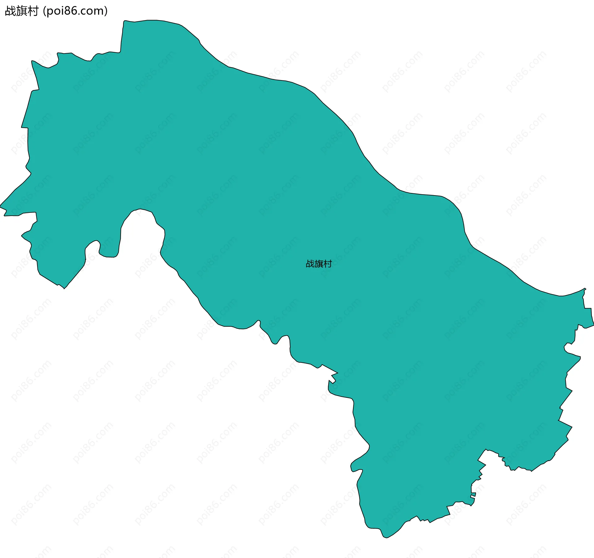 战旗村边界地图