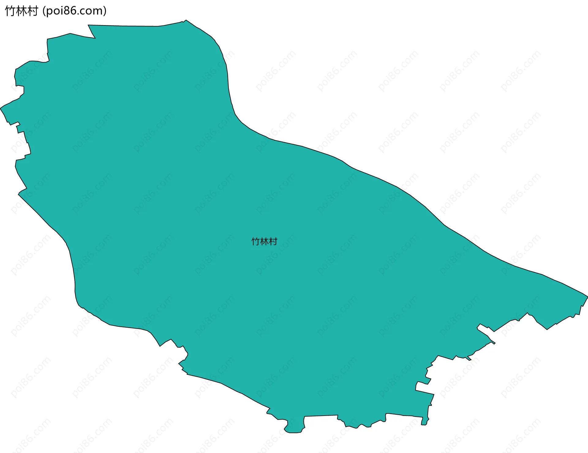 竹林村边界地图