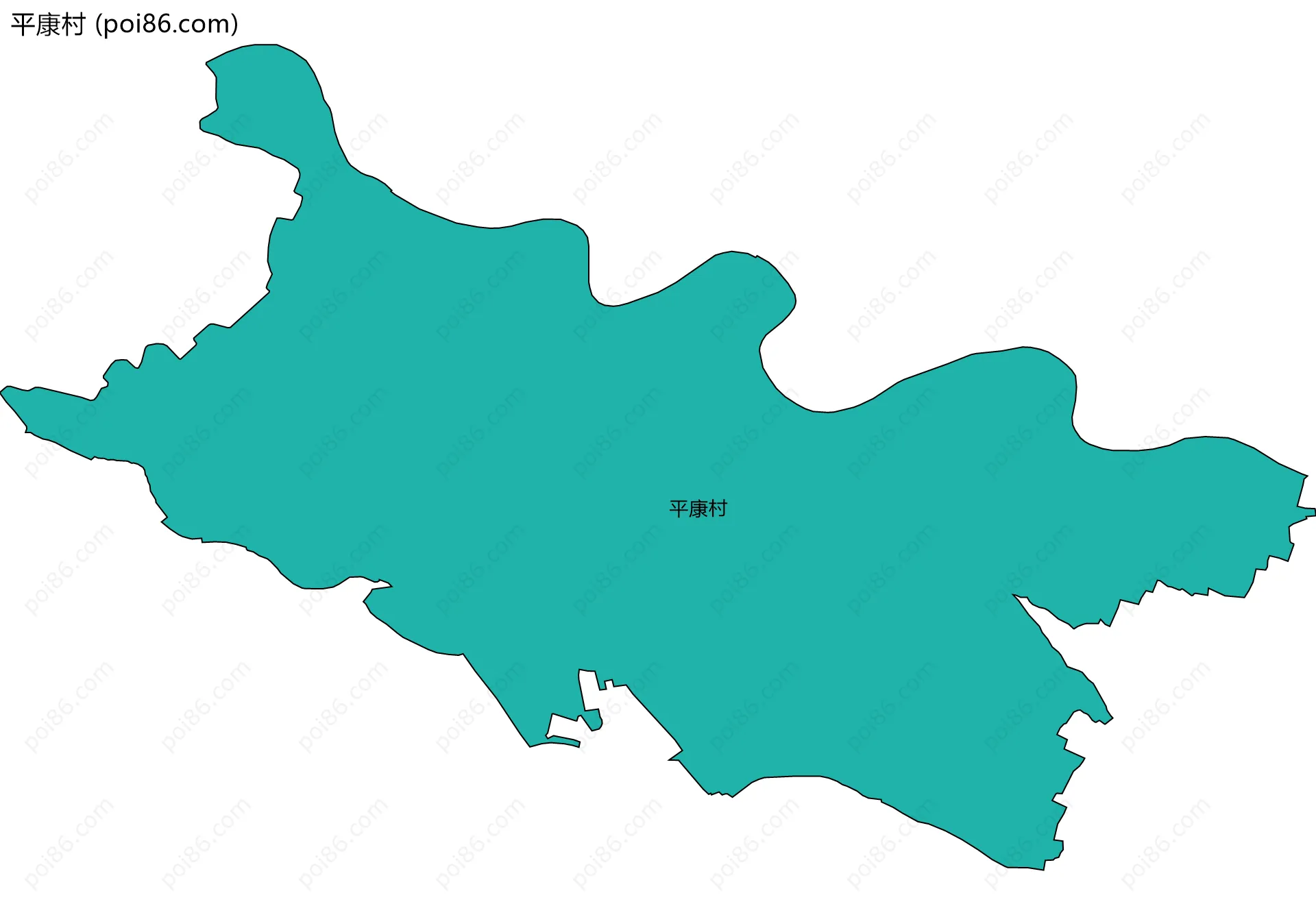 平康村边界地图