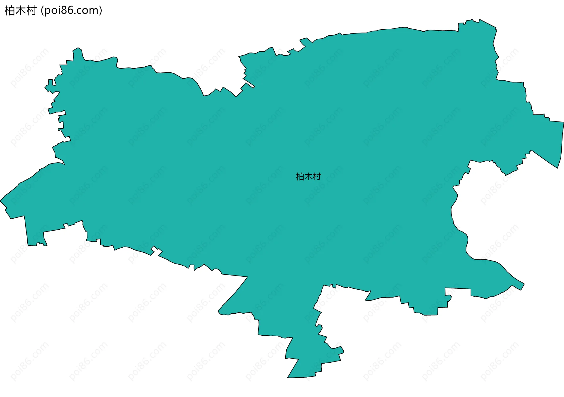 柏木村边界地图