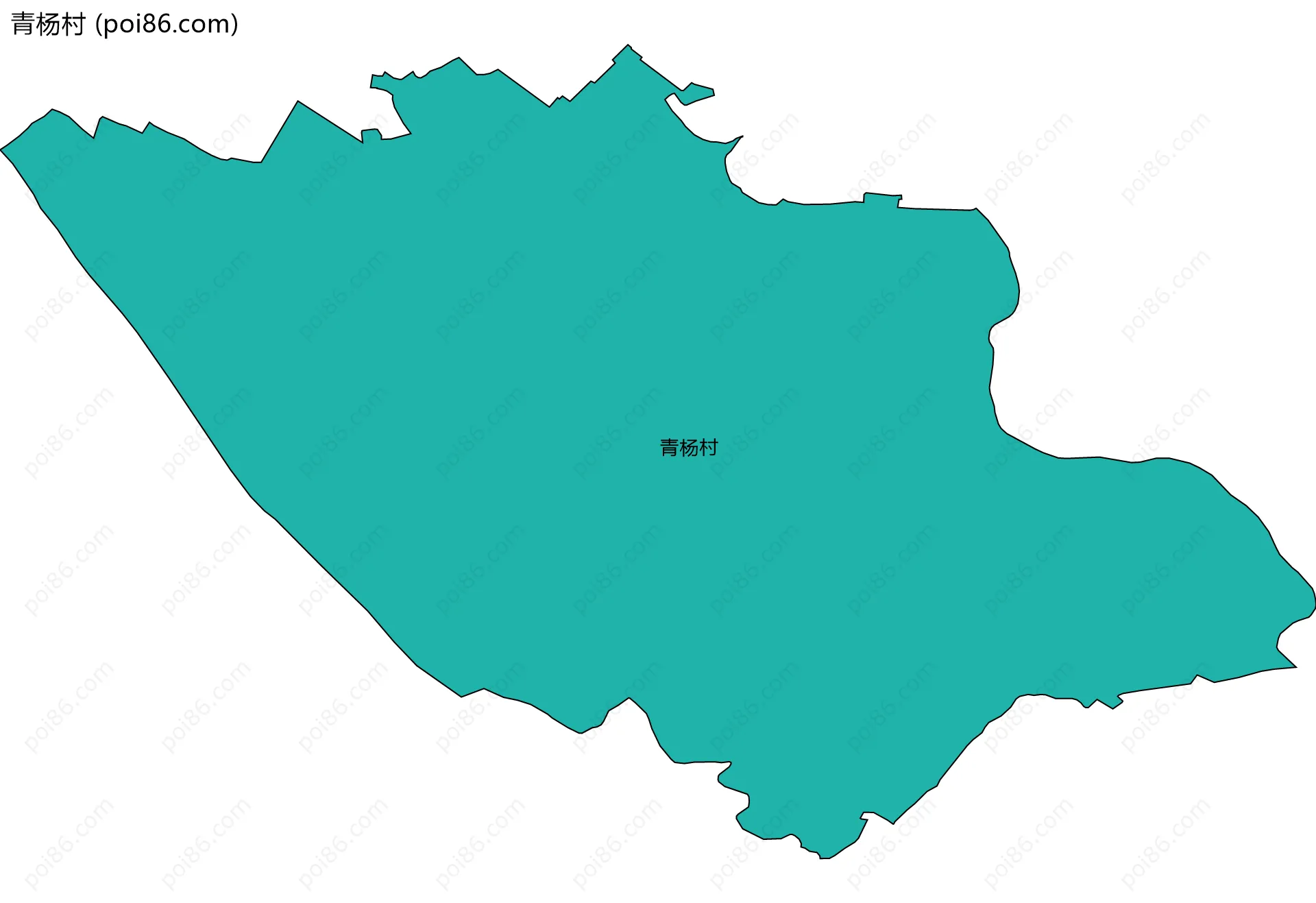 青杨村边界地图