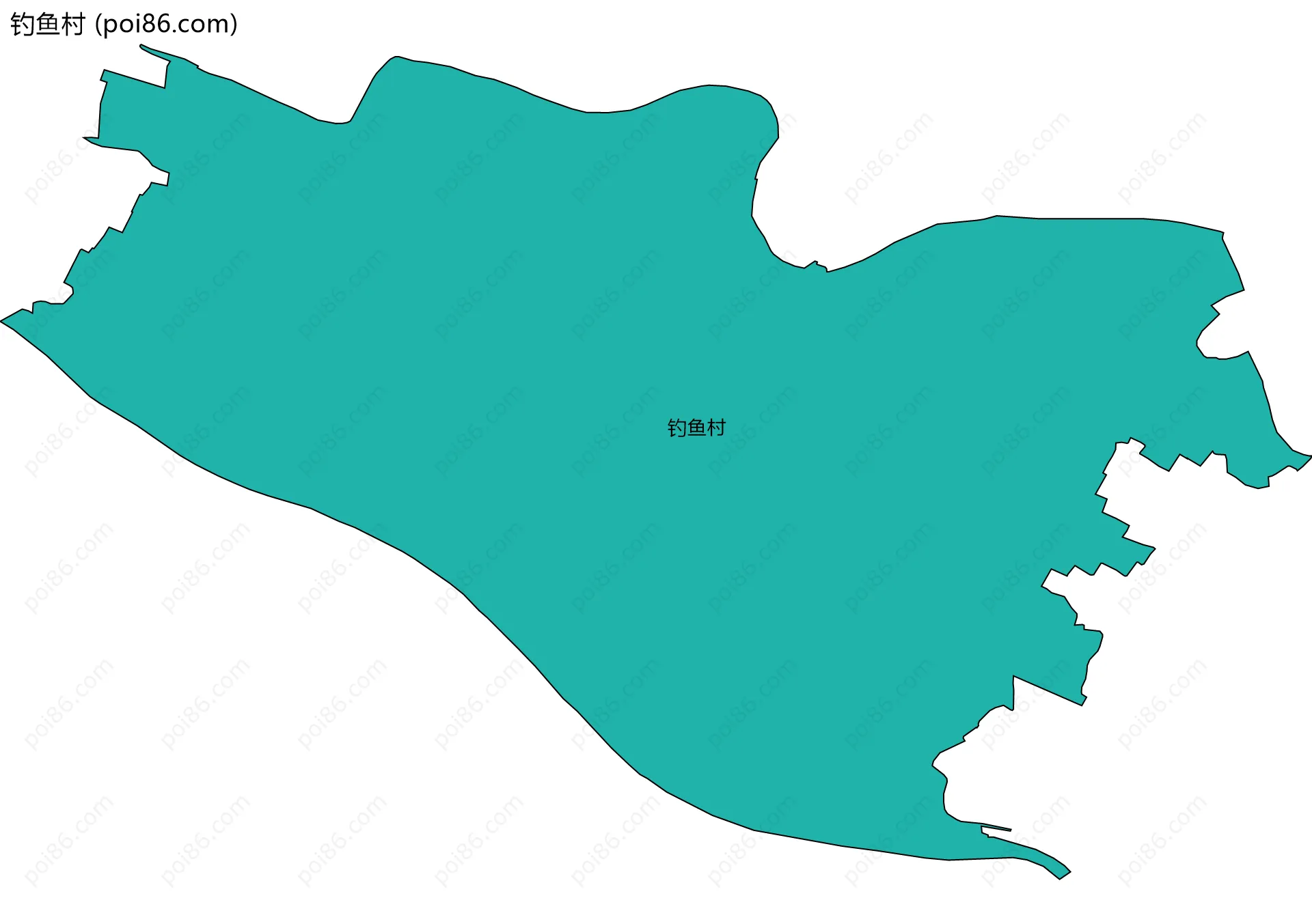 钓鱼村边界地图