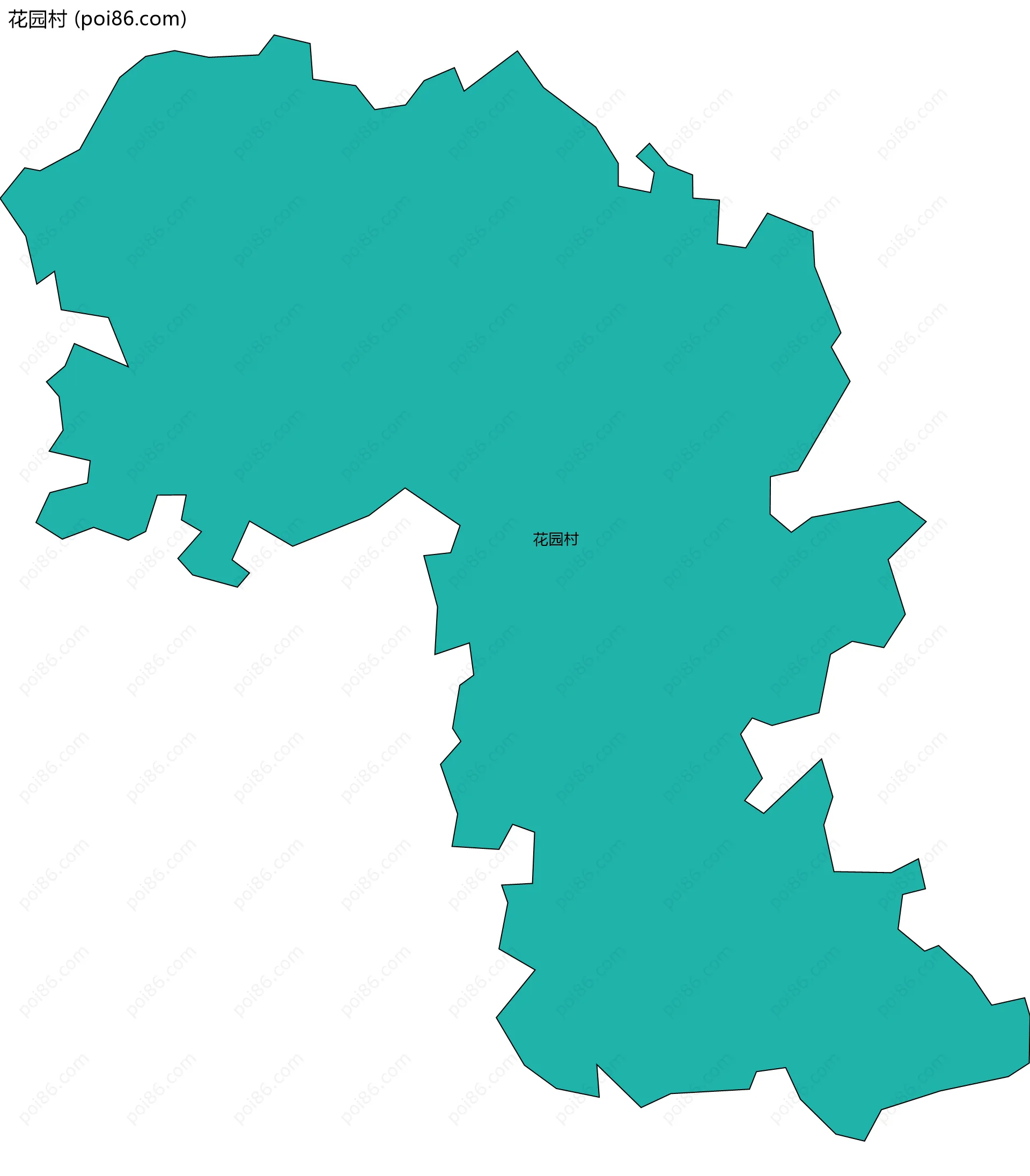 花园村边界地图