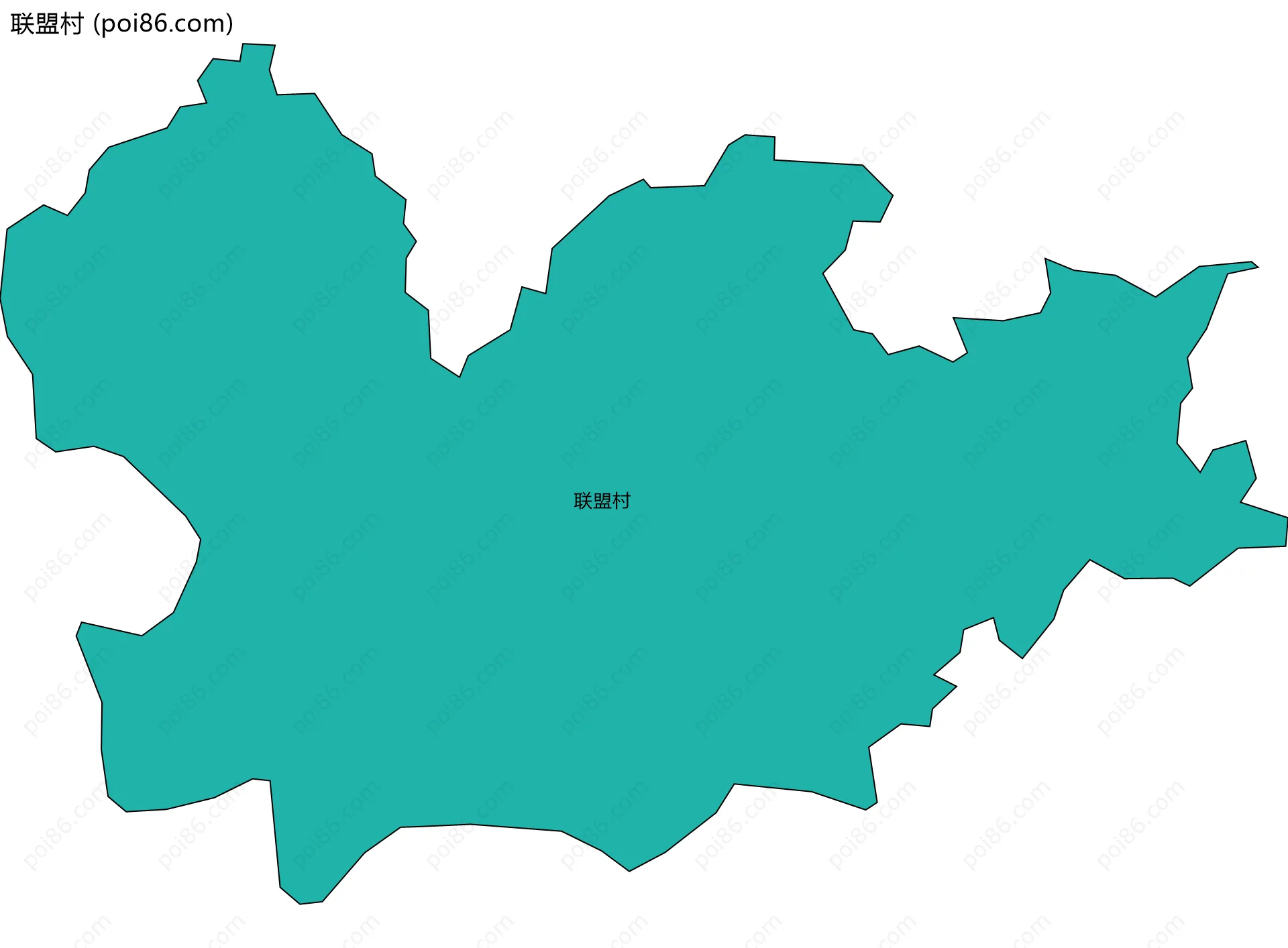 联盟村边界地图