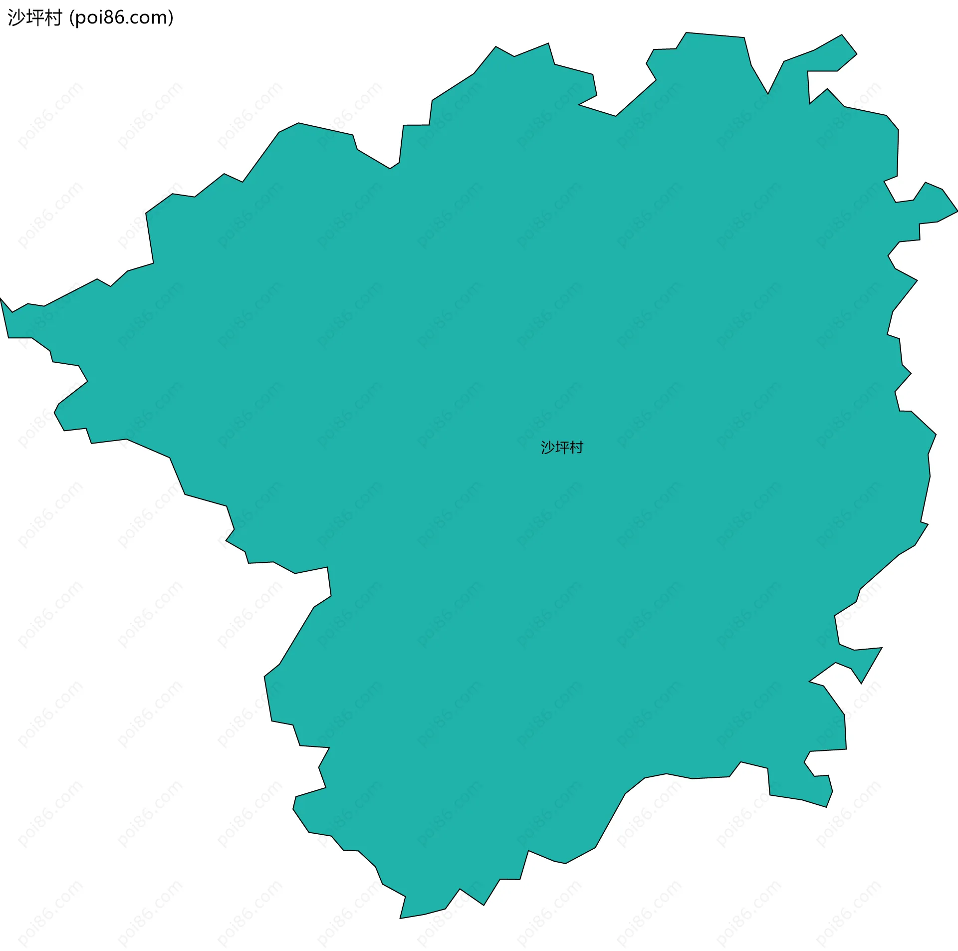 沙坪村边界地图