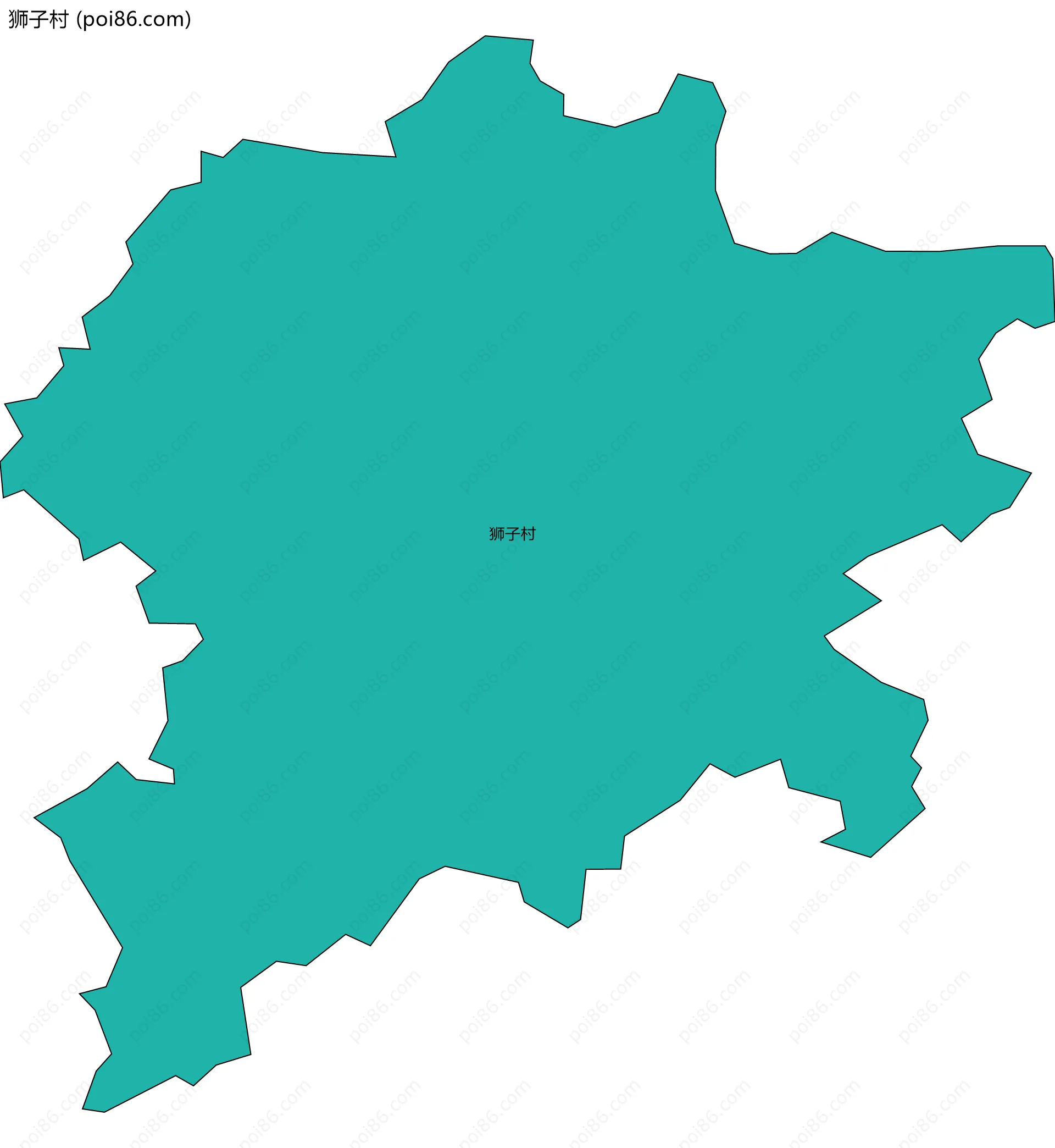 狮子村边界地图