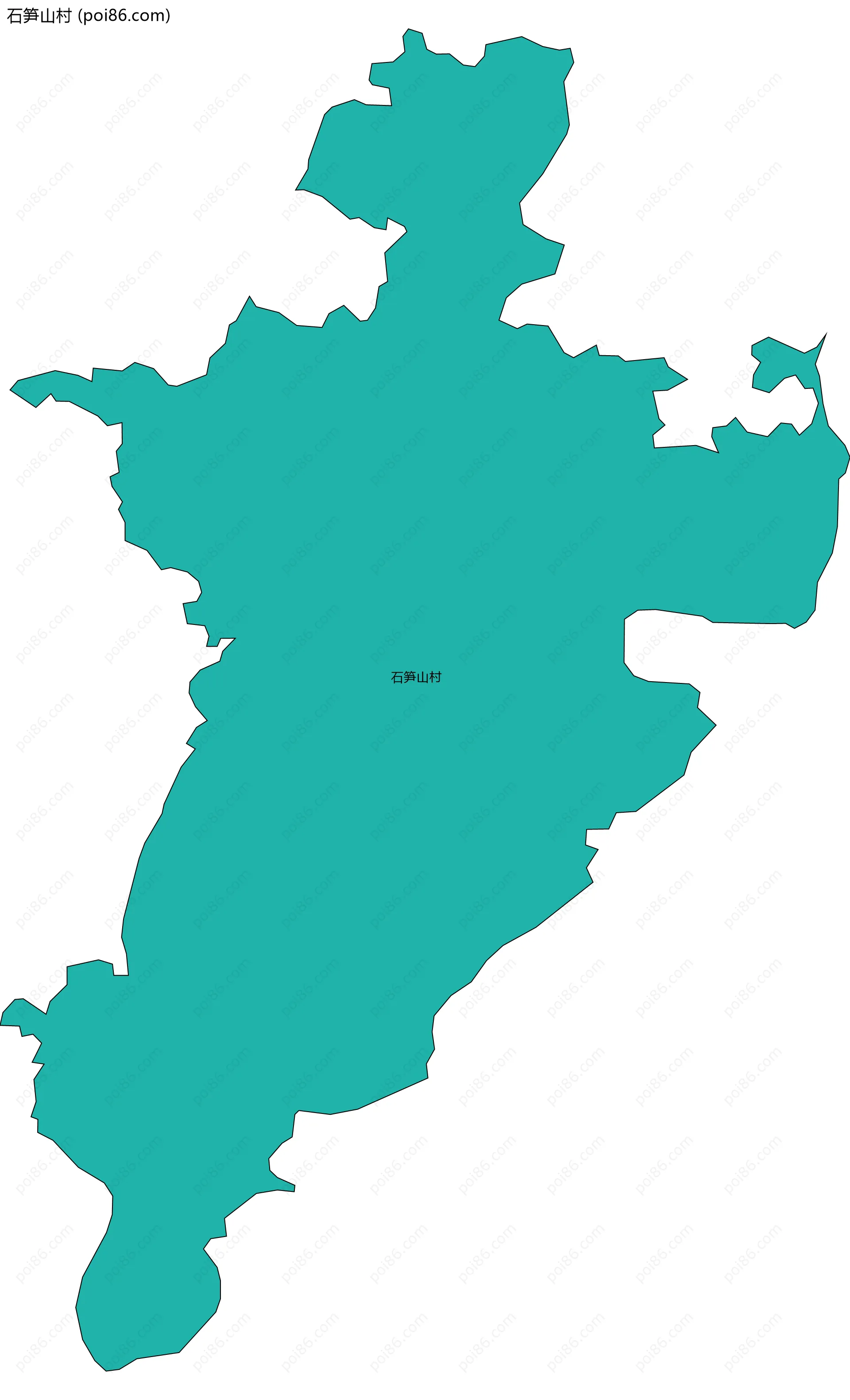 石笋山村边界地图