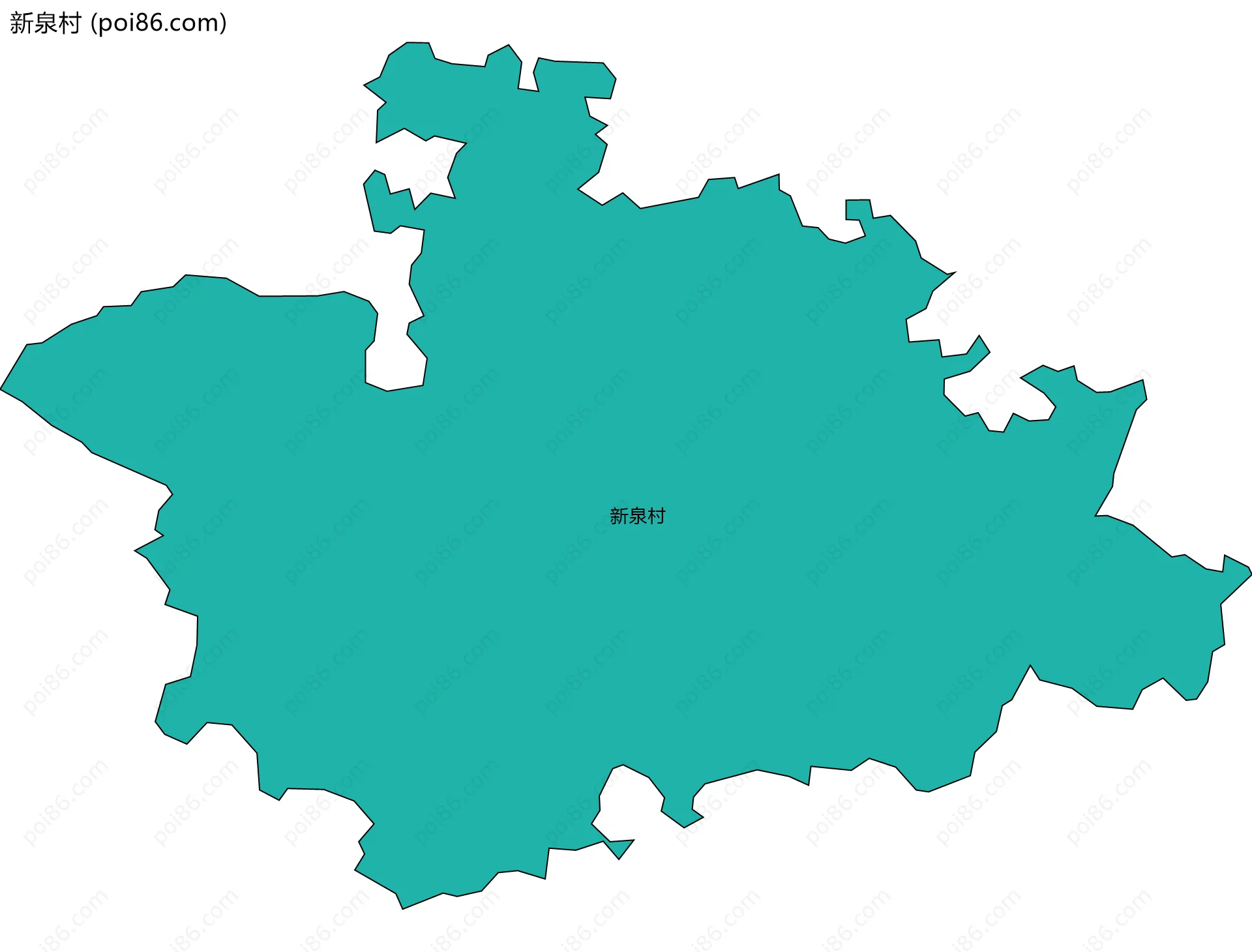 新泉村边界地图