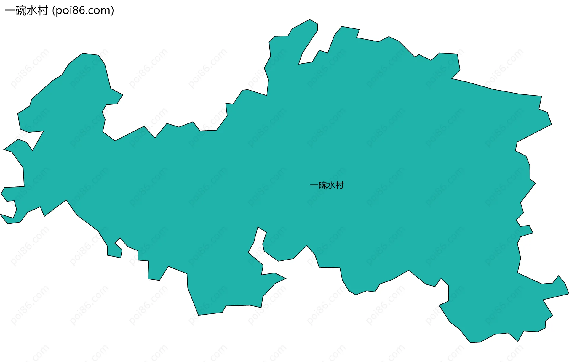 一碗水村边界地图