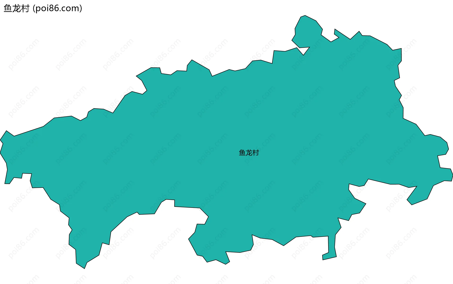 鱼龙村边界地图