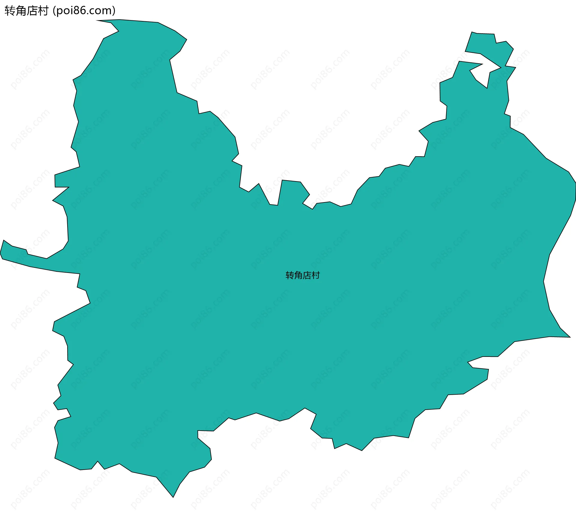 转角店村边界地图
