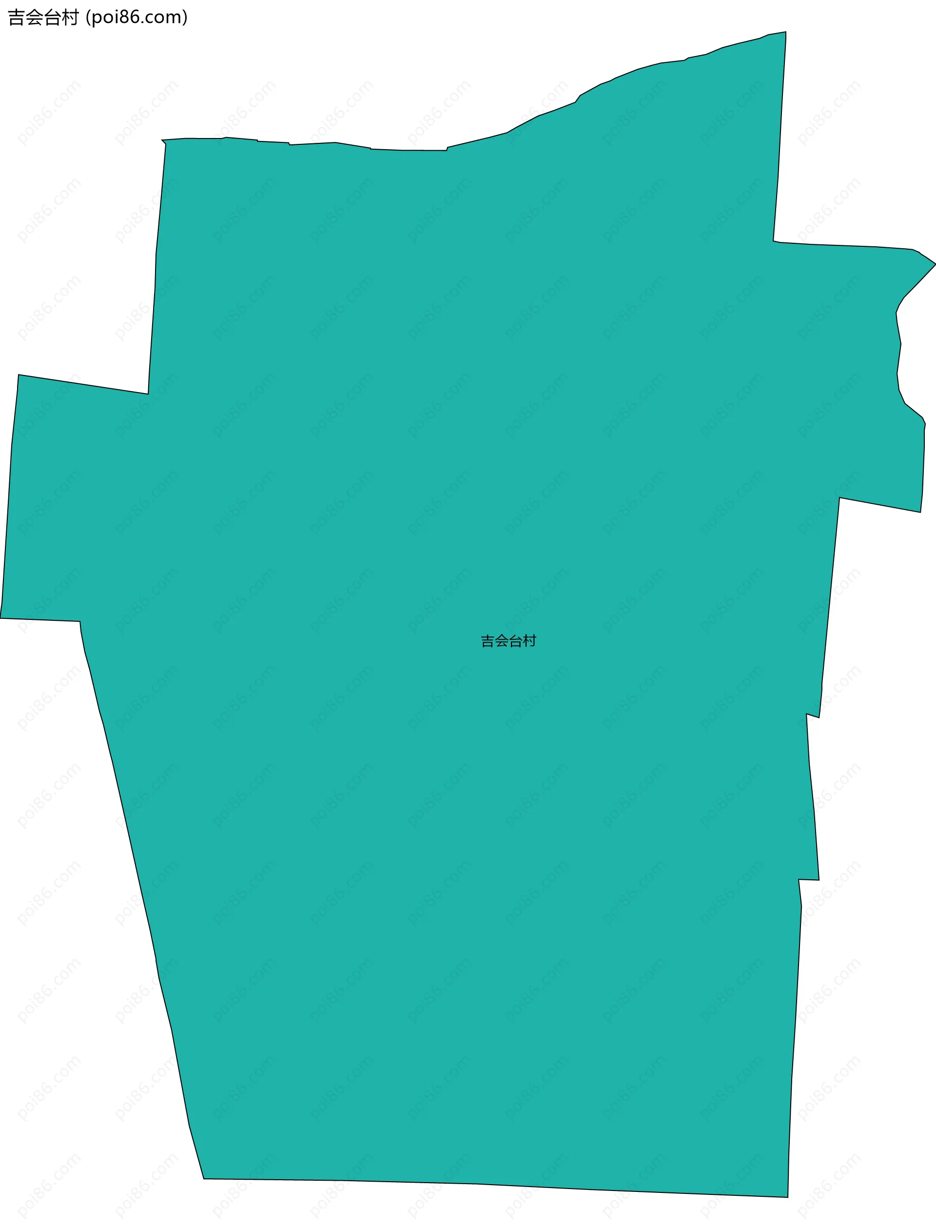 吉会台村边界地图