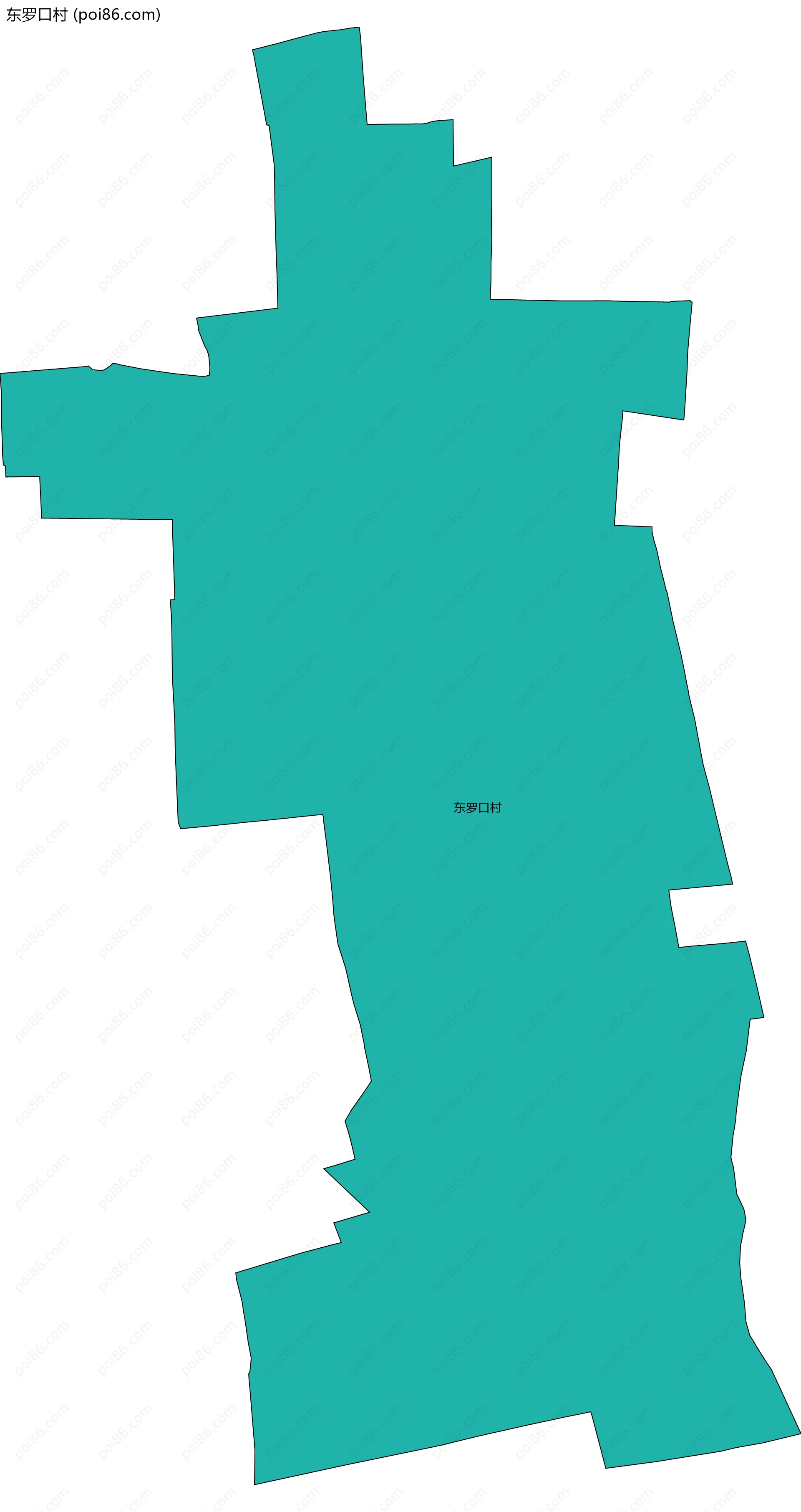 东罗口村边界地图