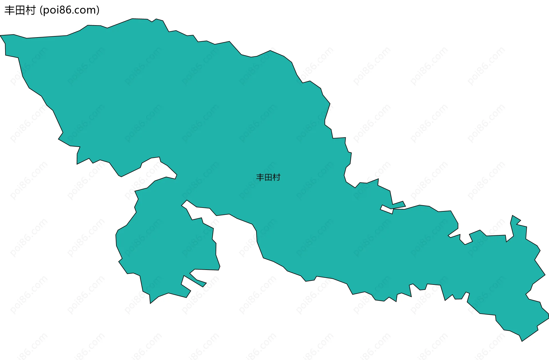 丰田村边界地图
