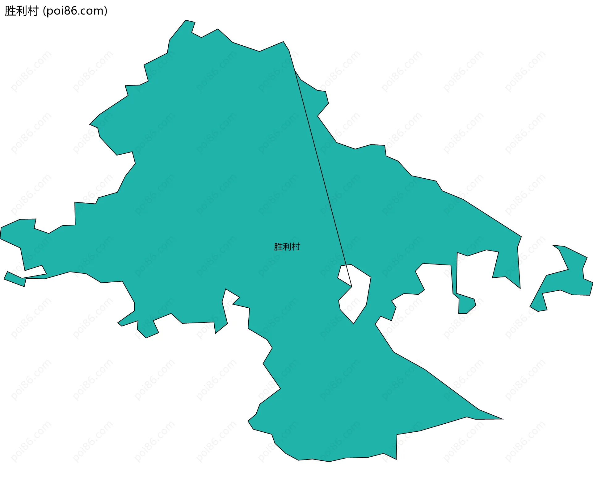 胜利村边界地图