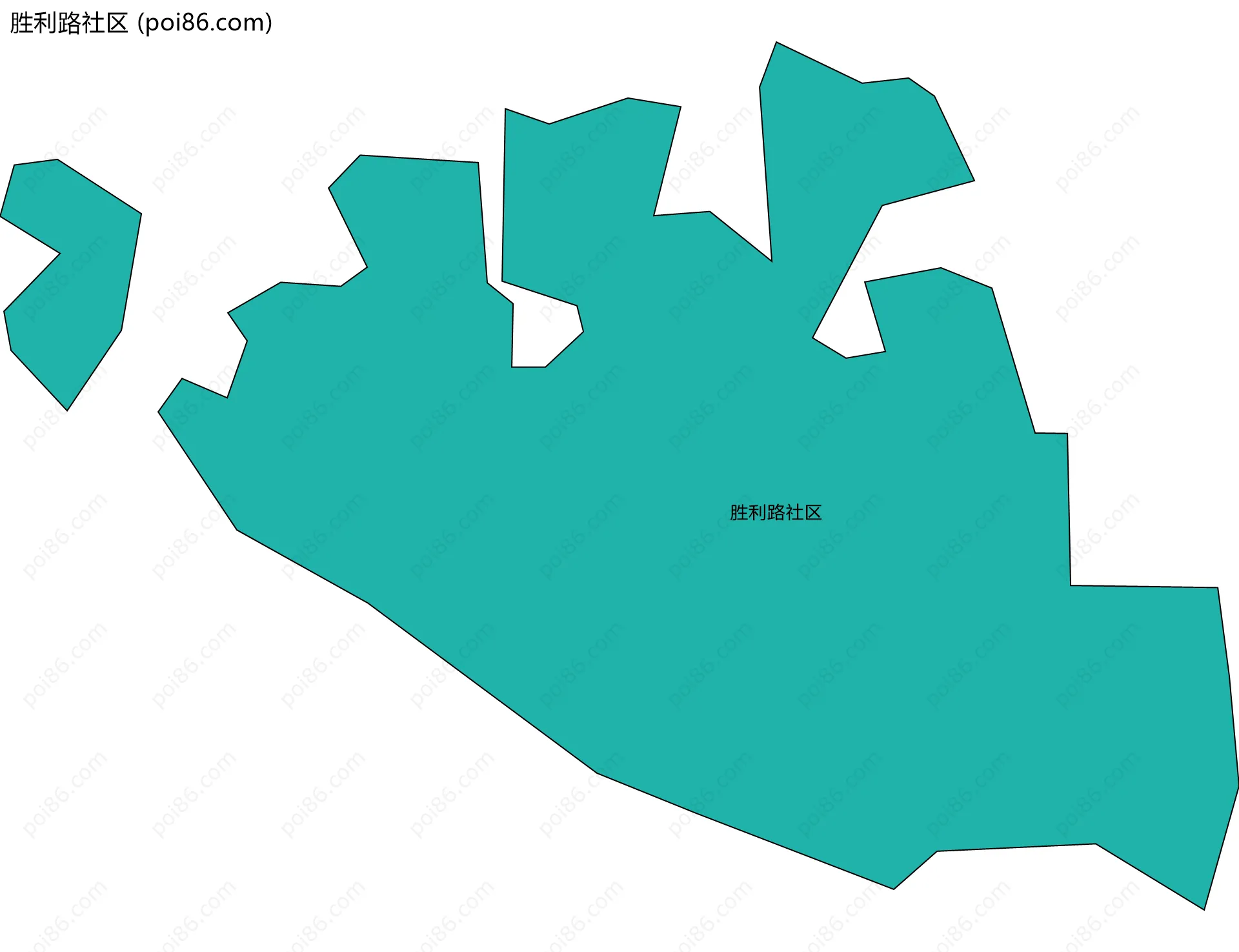 胜利路社区边界地图