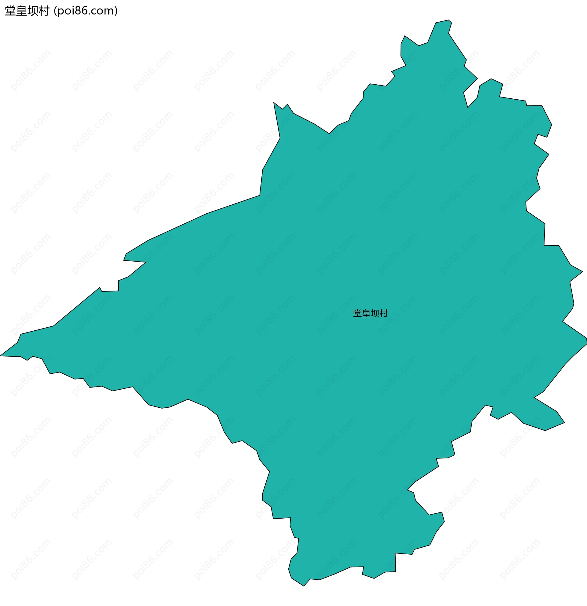 堂皇坝村边界地图