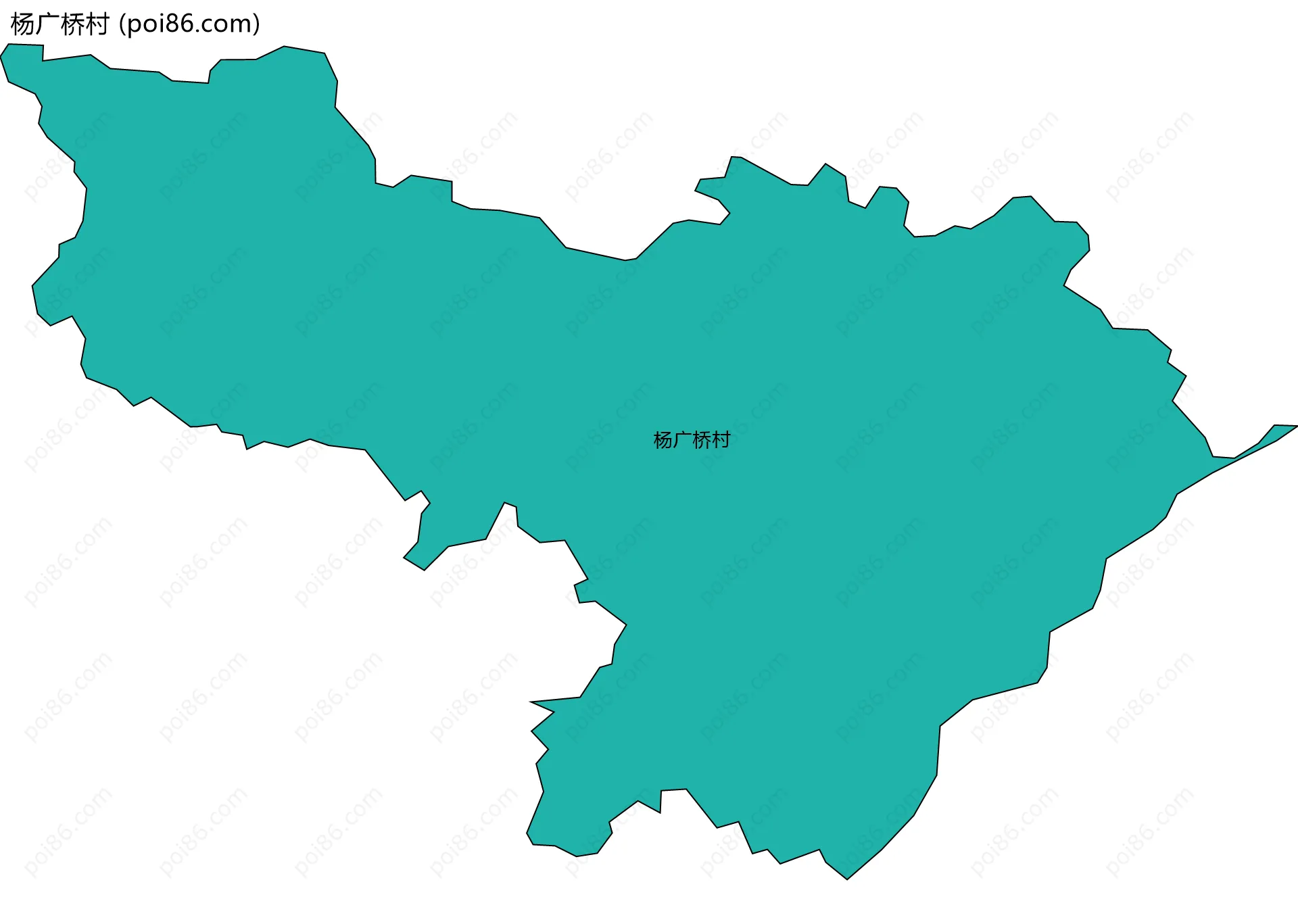 杨广桥村边界地图