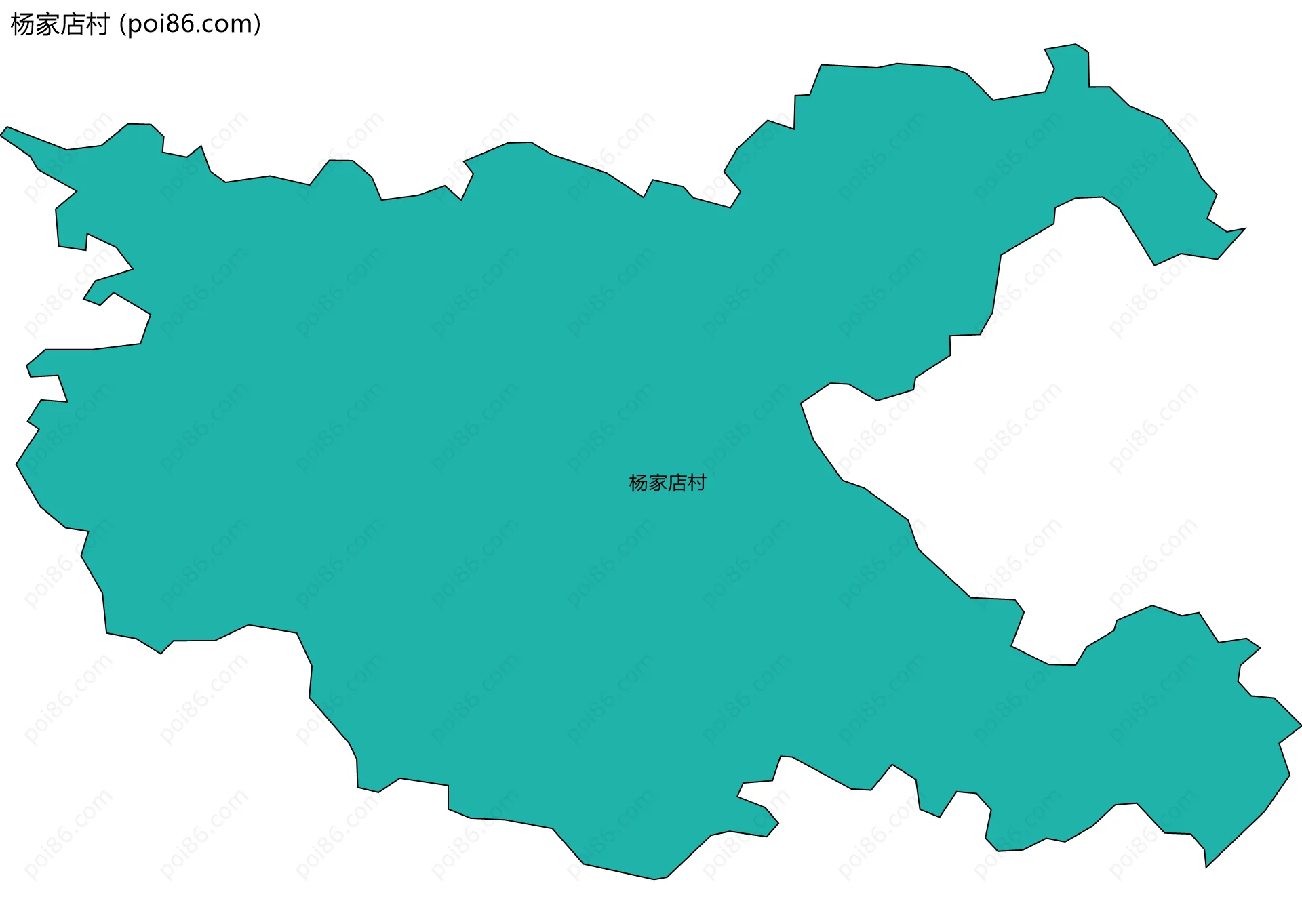 杨家店村边界地图