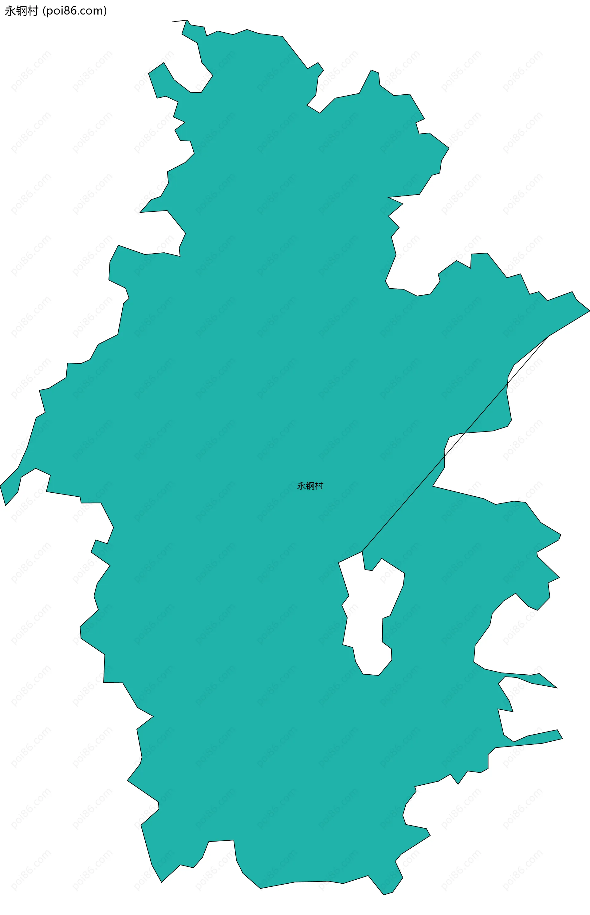 永钢村边界地图