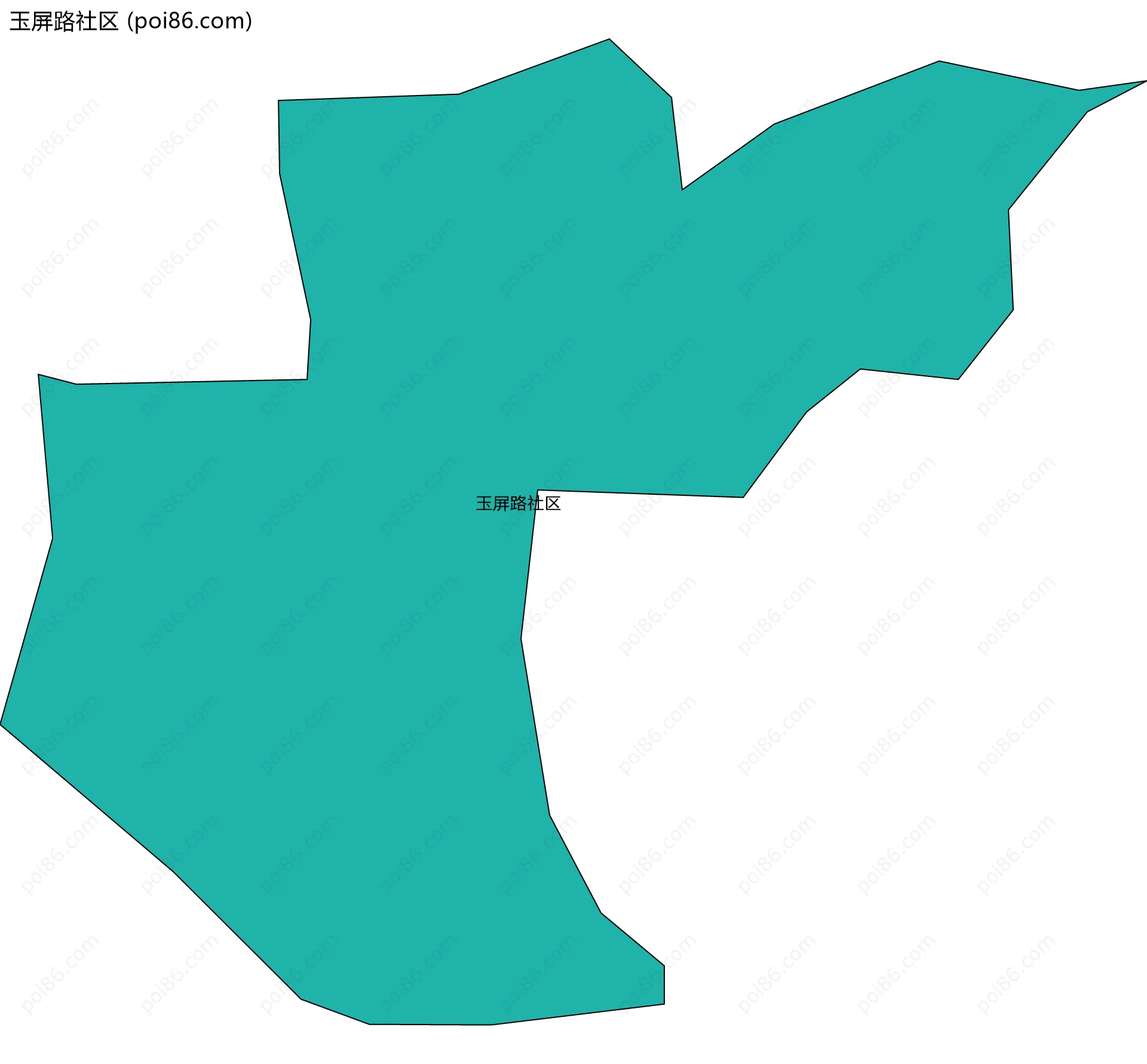 玉屏路社区边界地图