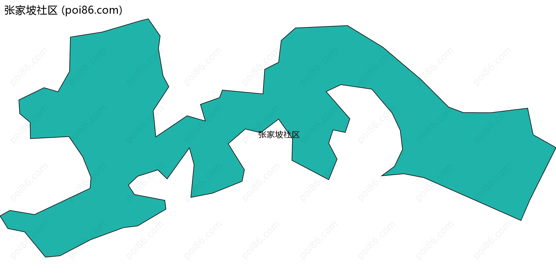 张家坡社区边界地图