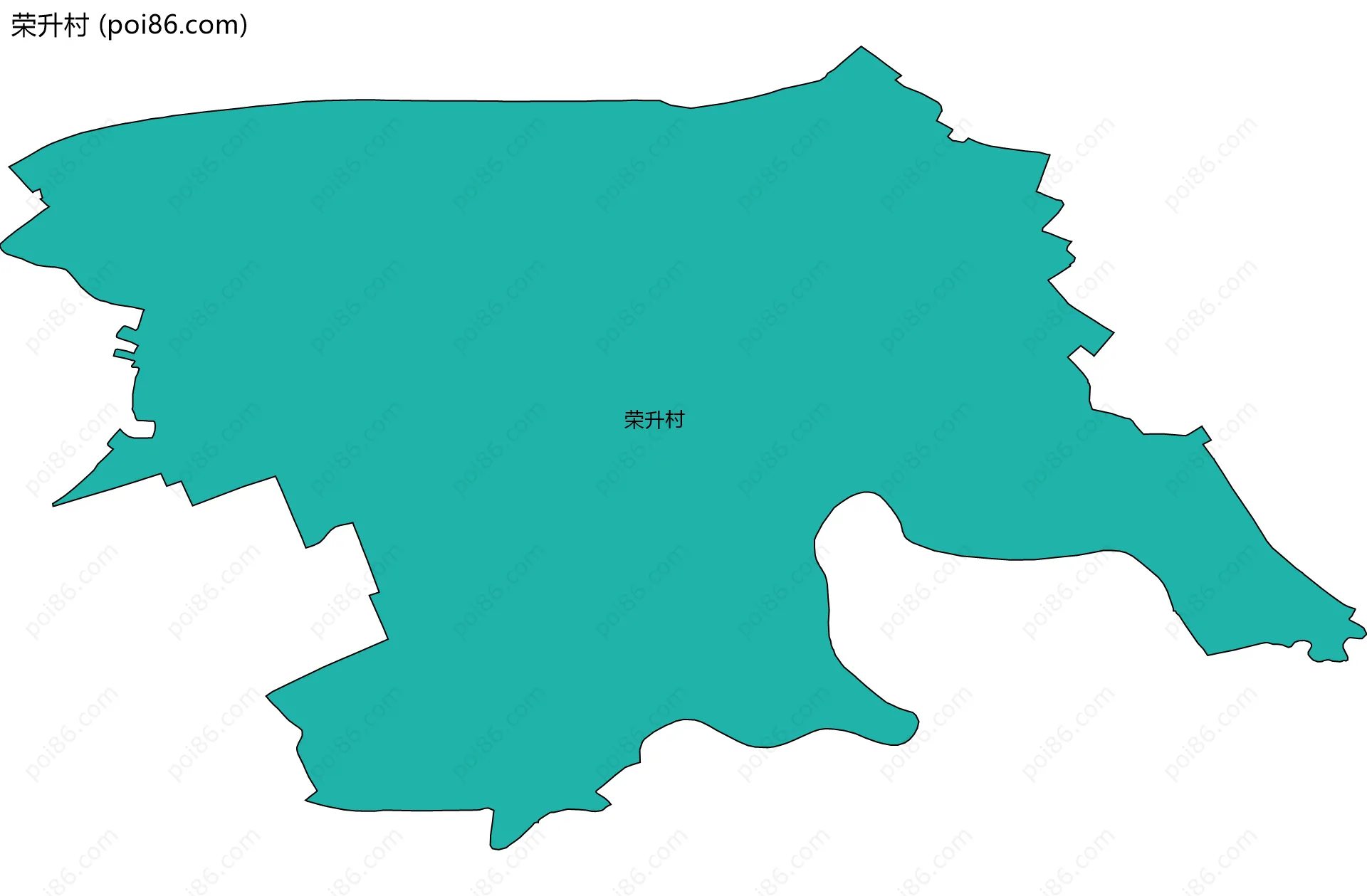 荣升村边界地图