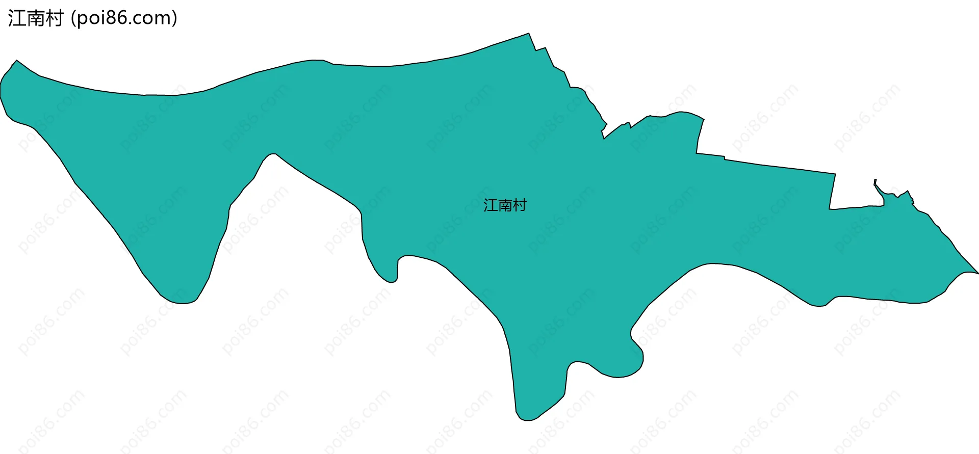 江南村边界地图